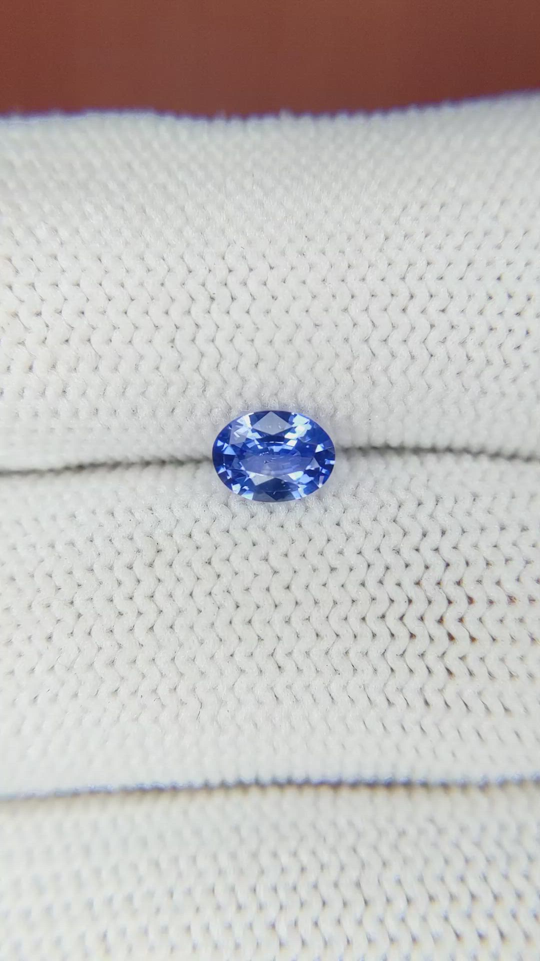 0.60 Ct. Blue Sapphire from Ceylon (Sri Lanka) Size Video