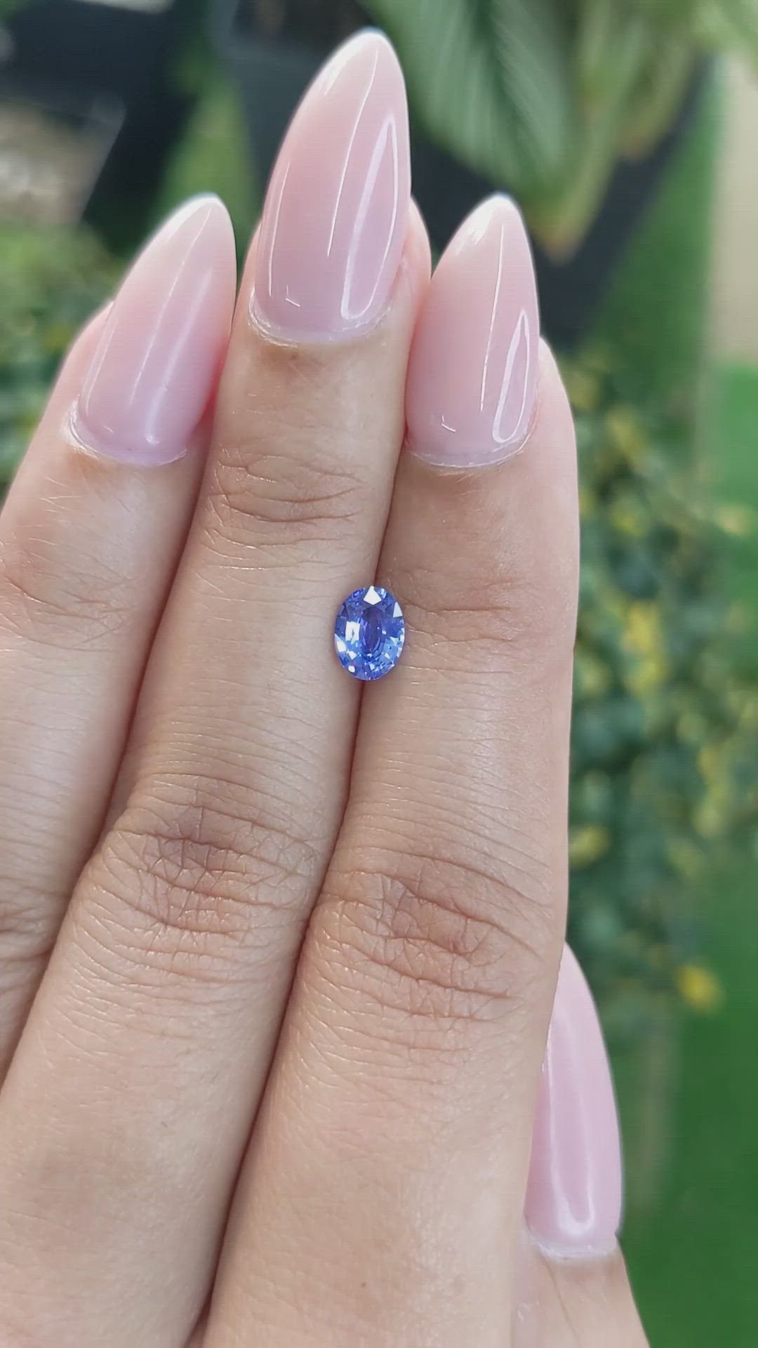 0.60 Ct. Blue Sapphire from Ceylon (Sri Lanka) Size Video