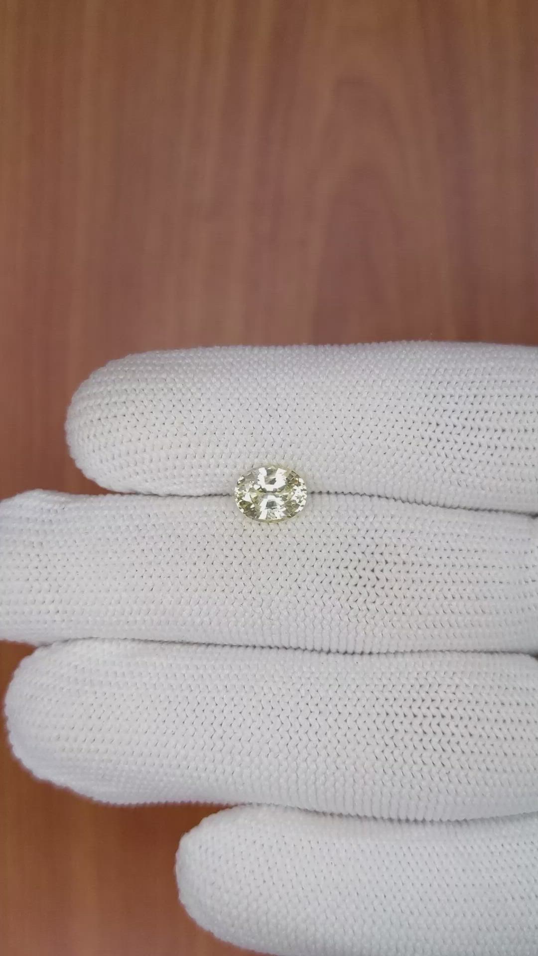 1.70 Ct. Yellow Sapphire from Ceylon (Sri Lanka) Size Video