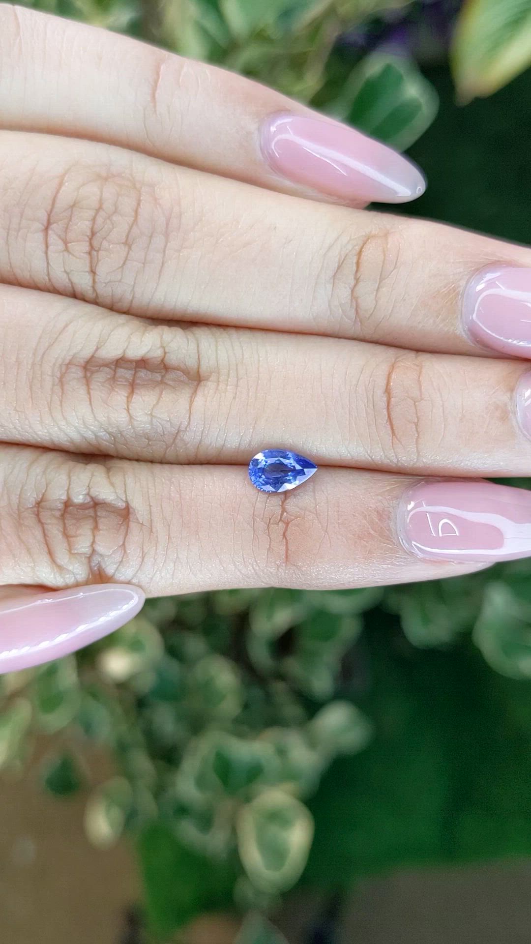 0.69 Ct. Blue Sapphire from Ceylon (Sri Lanka) Size Video