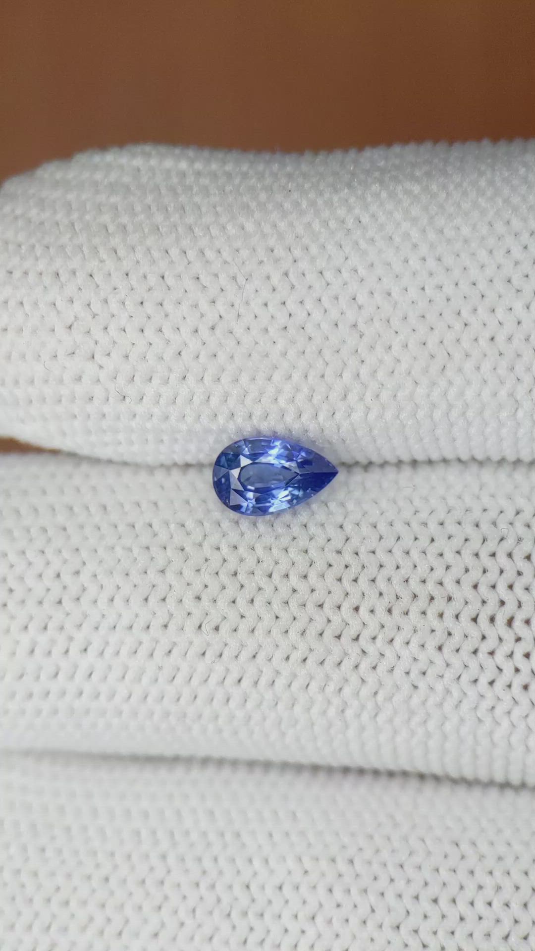 0.69 Ct. Blue Sapphire from Ceylon (Sri Lanka) Size Video