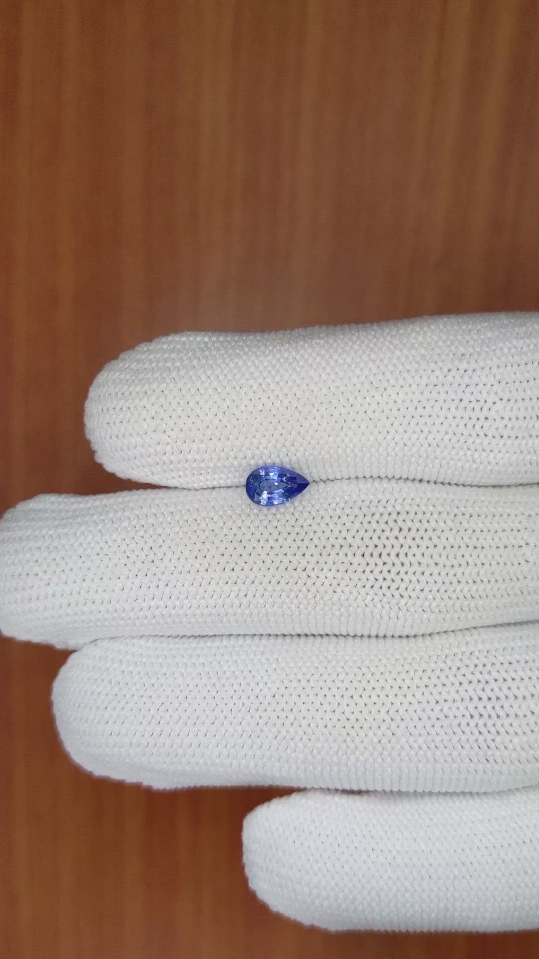 0.69 Ct. Blue Sapphire from Ceylon (Sri Lanka) Size Video