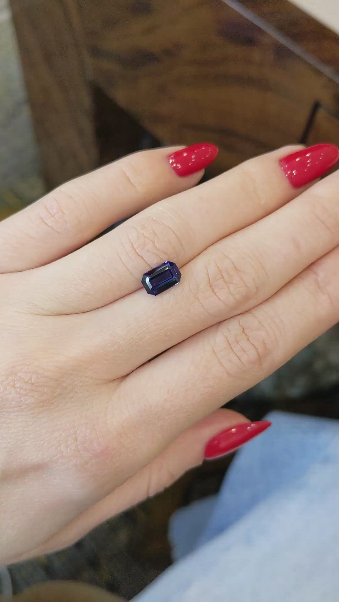 1.74 Ct. Blue Sapphire from Ceylon (Sri Lanka) Size Video