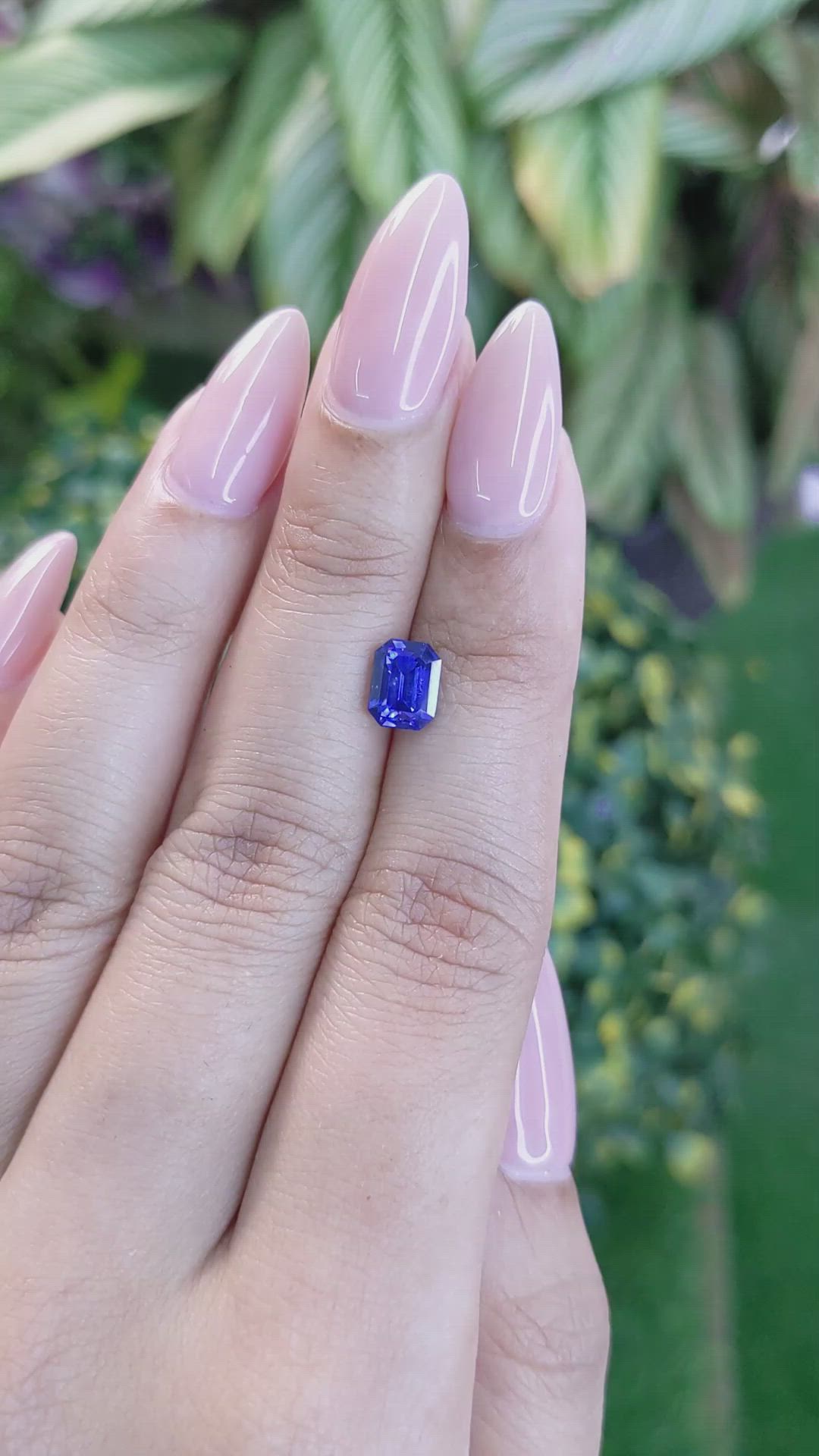 1.60 Ct. Blue Sapphire from Ceylon (Sri Lanka) Size Video