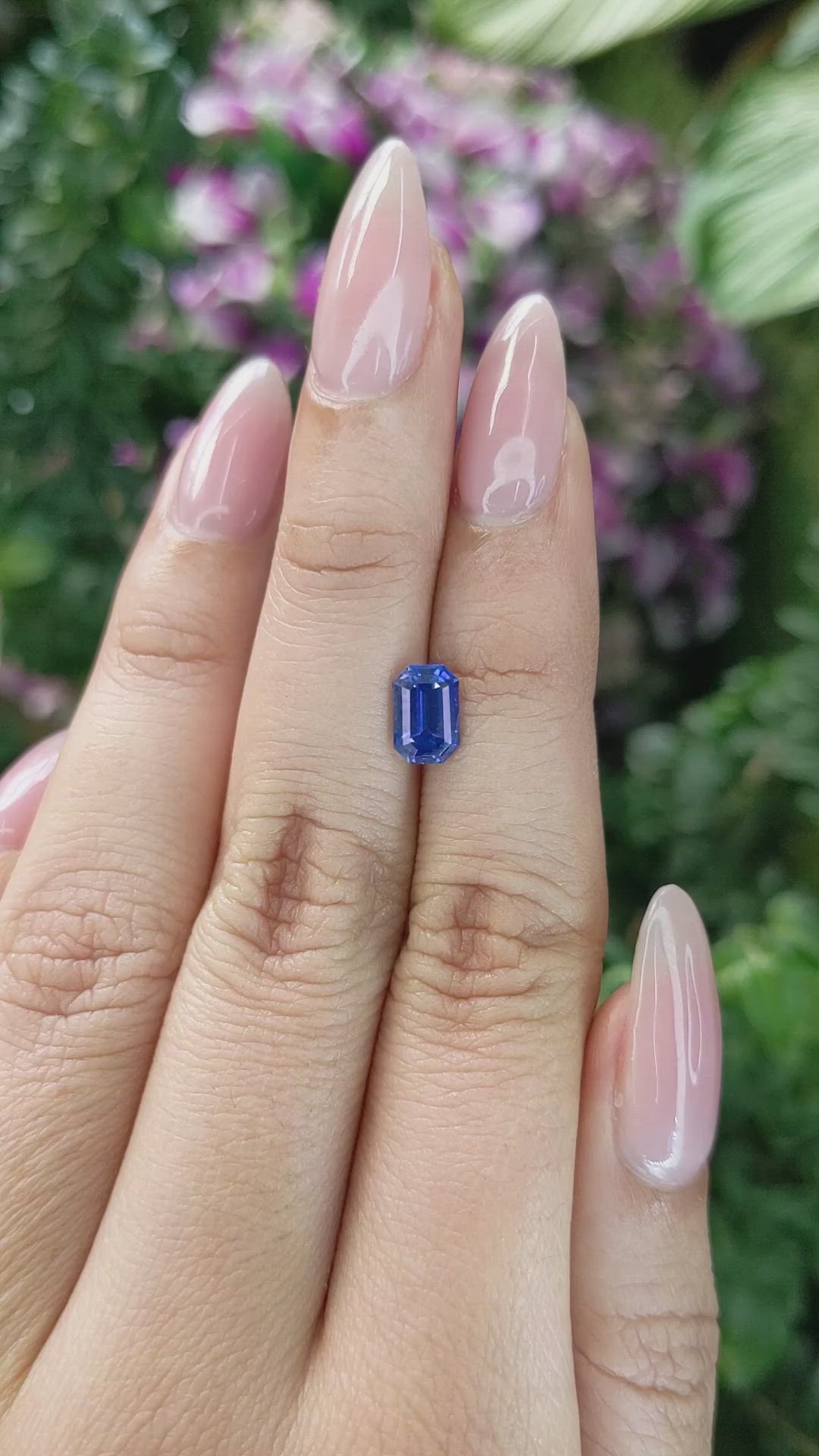 1.30 Ct. Blue Sapphire from Ceylon (Sri Lanka) Size Video