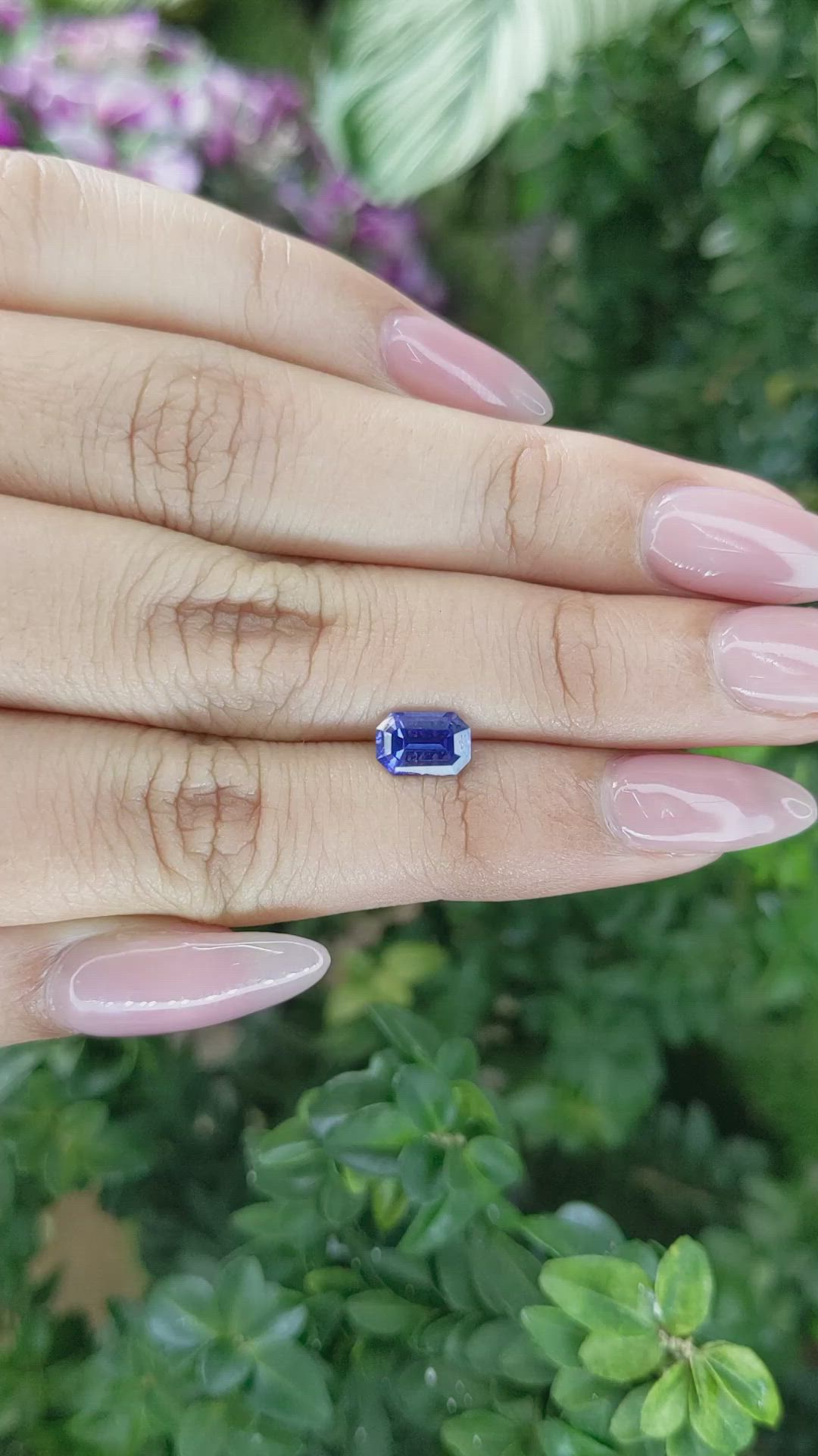 1.30 Ct. Blue Sapphire from Ceylon (Sri Lanka) Size Video