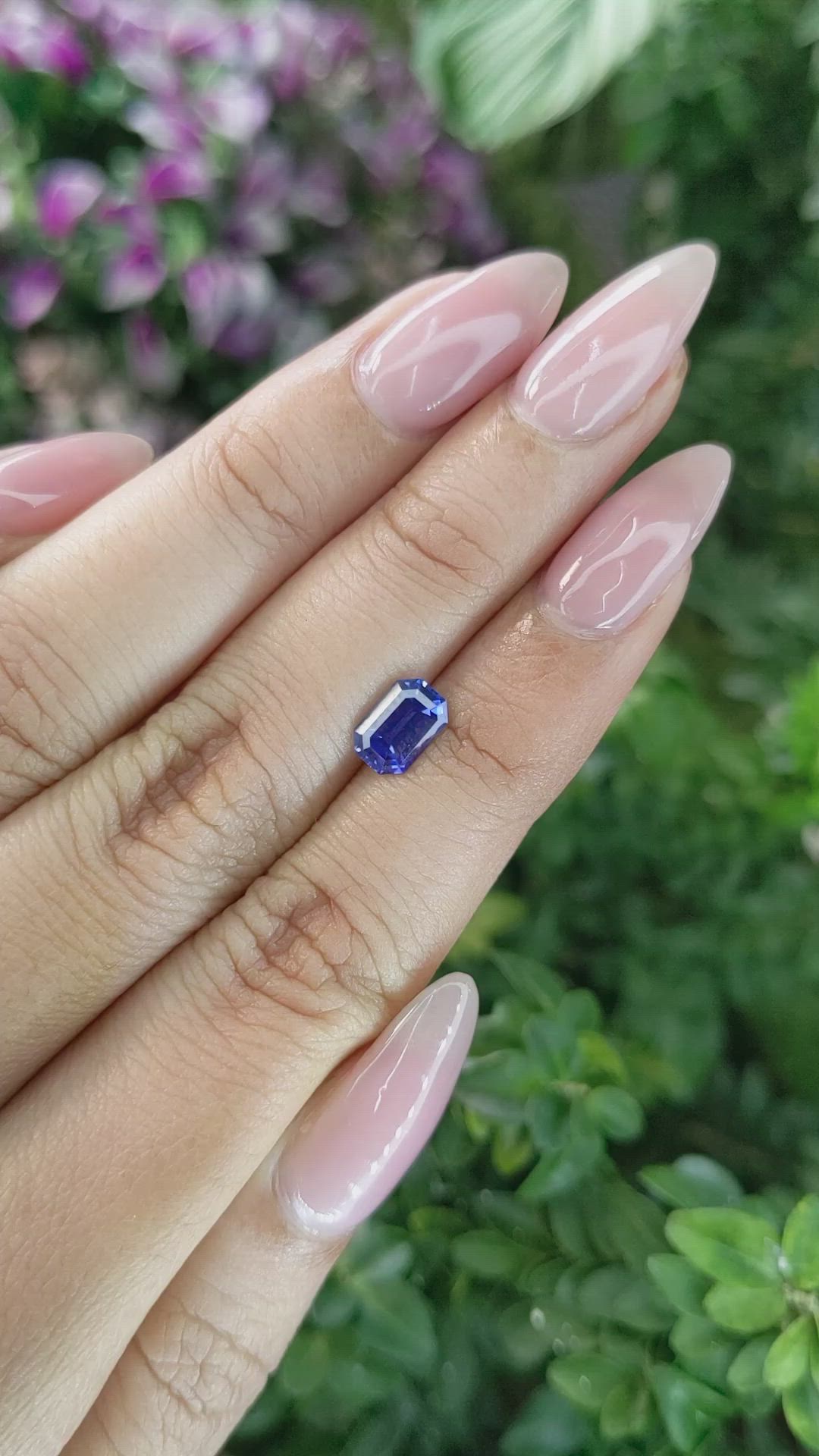 1.30 Ct. Blue Sapphire from Ceylon (Sri Lanka) Size Video