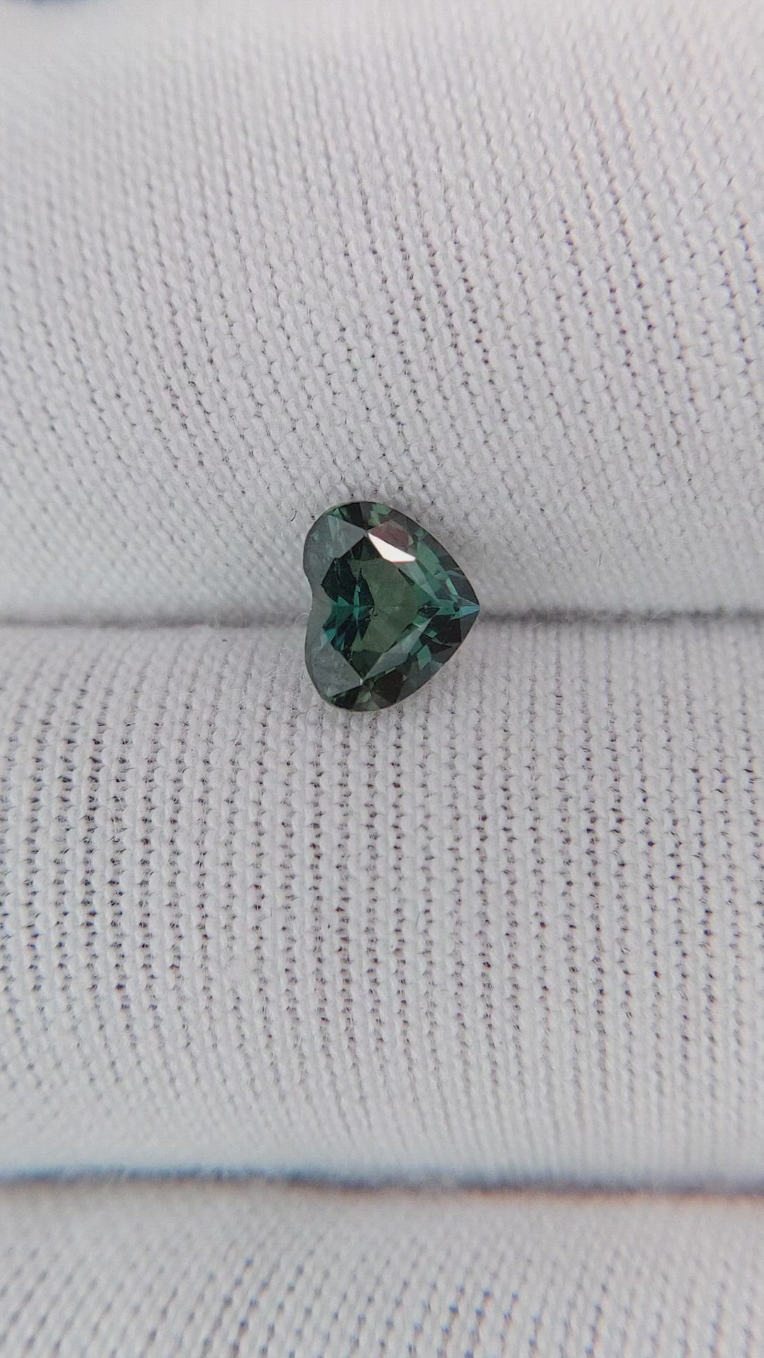 0.77 Ct. Bluish Green Sapphire from Africa Size Video