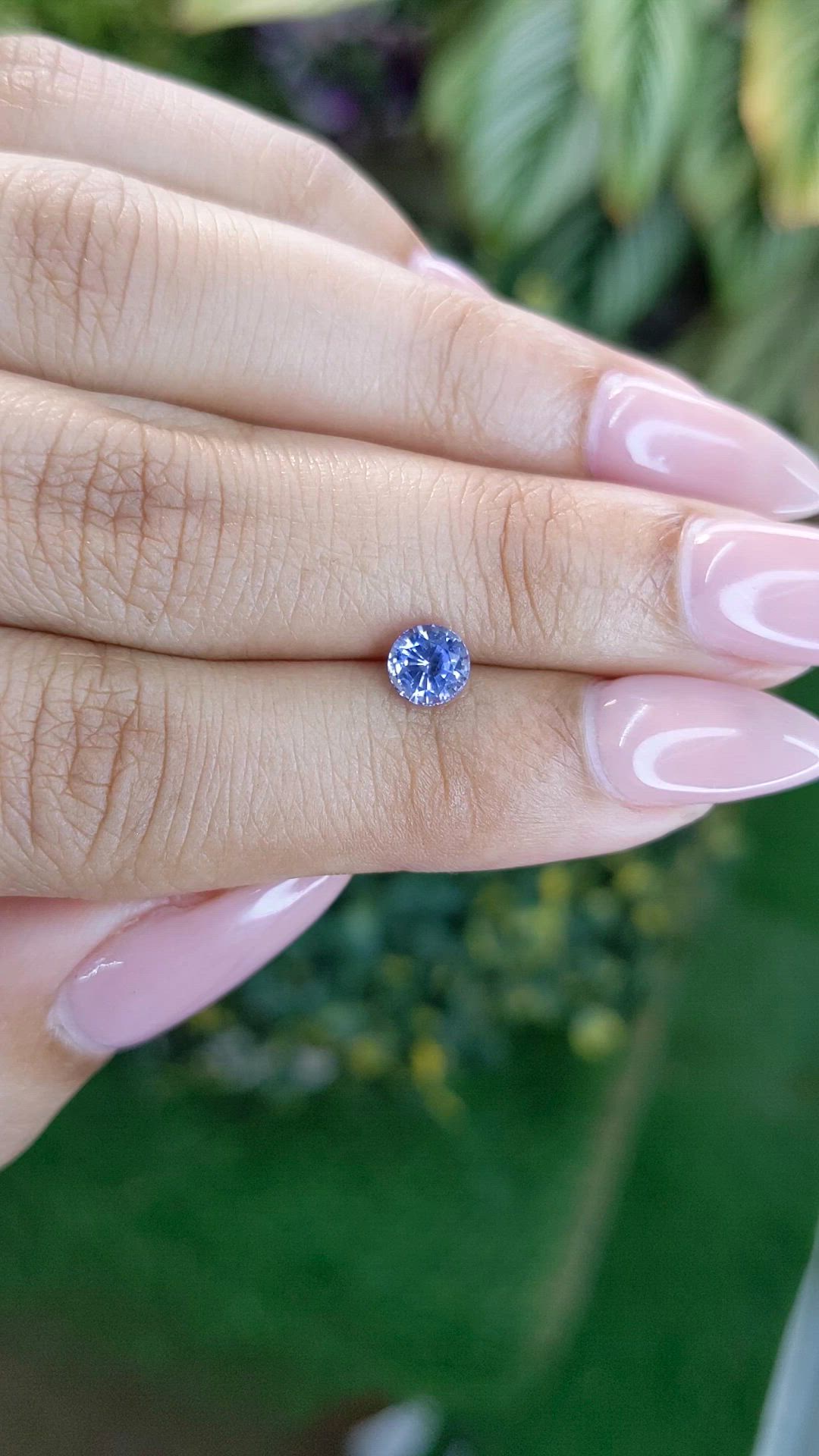 0.86 Ct. Blue Sapphire from Ceylon (Sri Lanka) Size Video