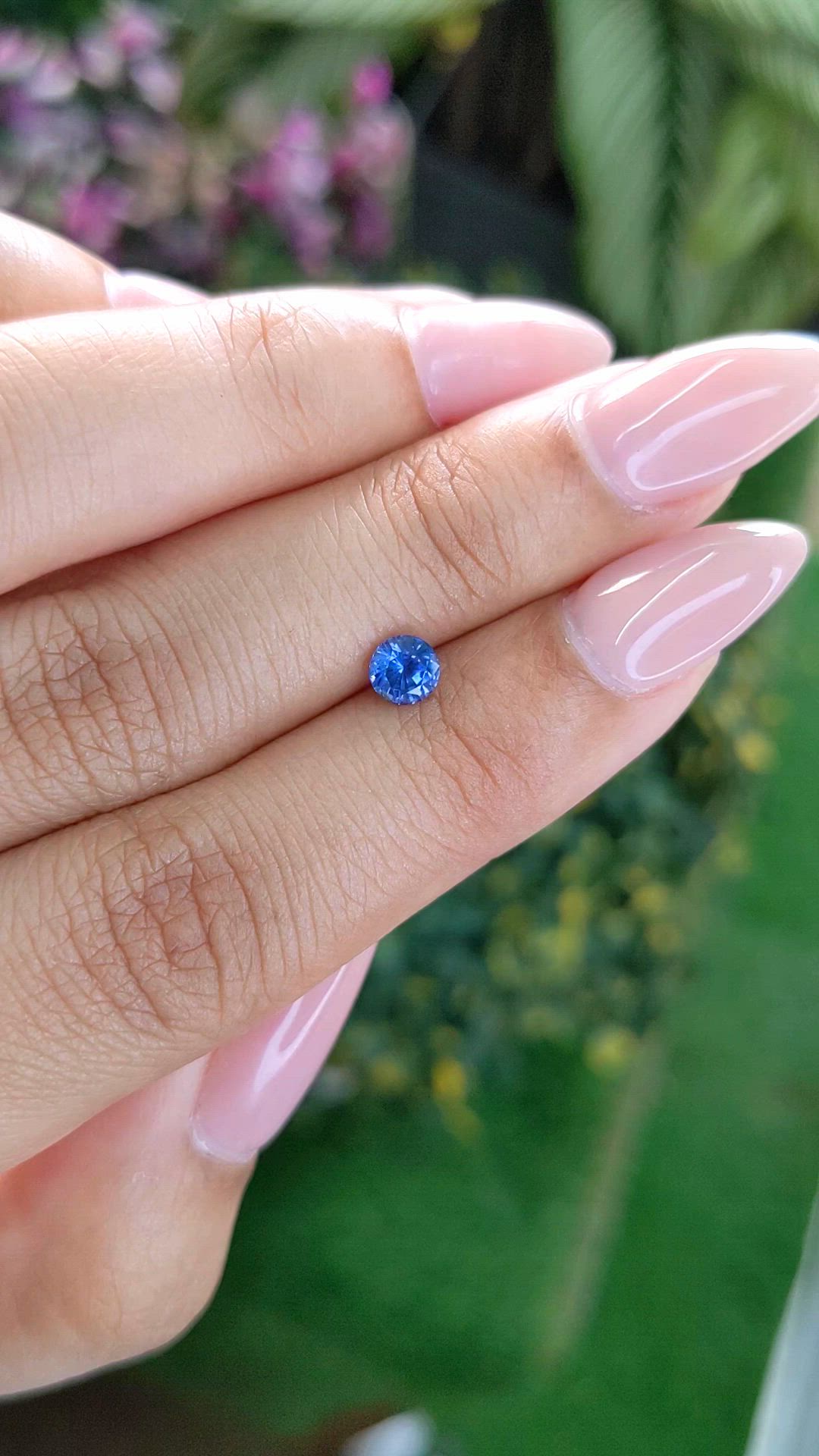 0.51 Ct. Blue Sapphire from Ceylon (Sri Lanka) Size Video