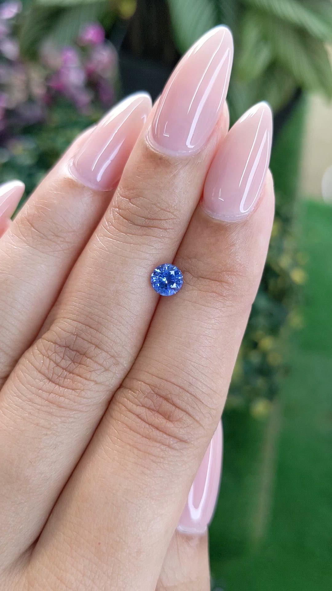 0.67 Ct. Blue Sapphire from Ceylon (Sri Lanka) Size Video