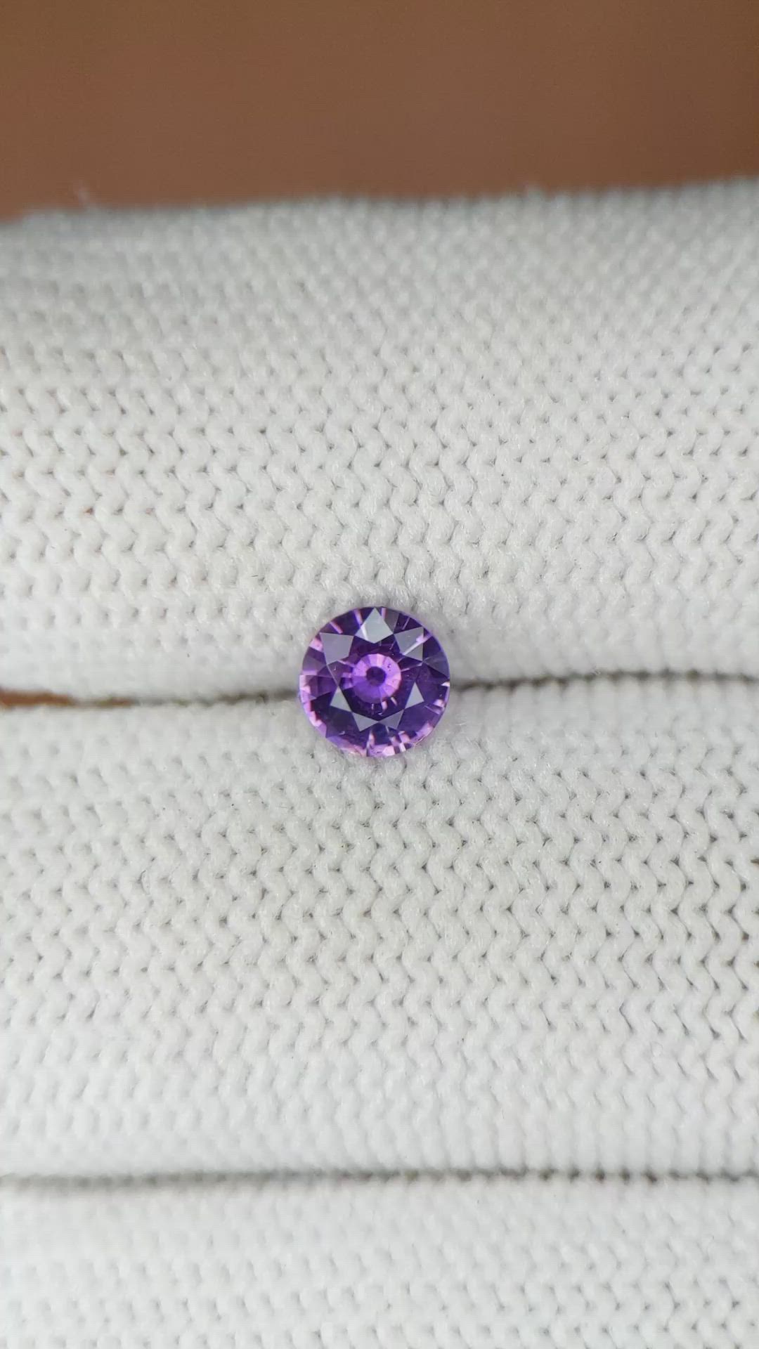 0.55 Ct. Purple Sapphire from Ceylon (Sri Lanka) Size Video