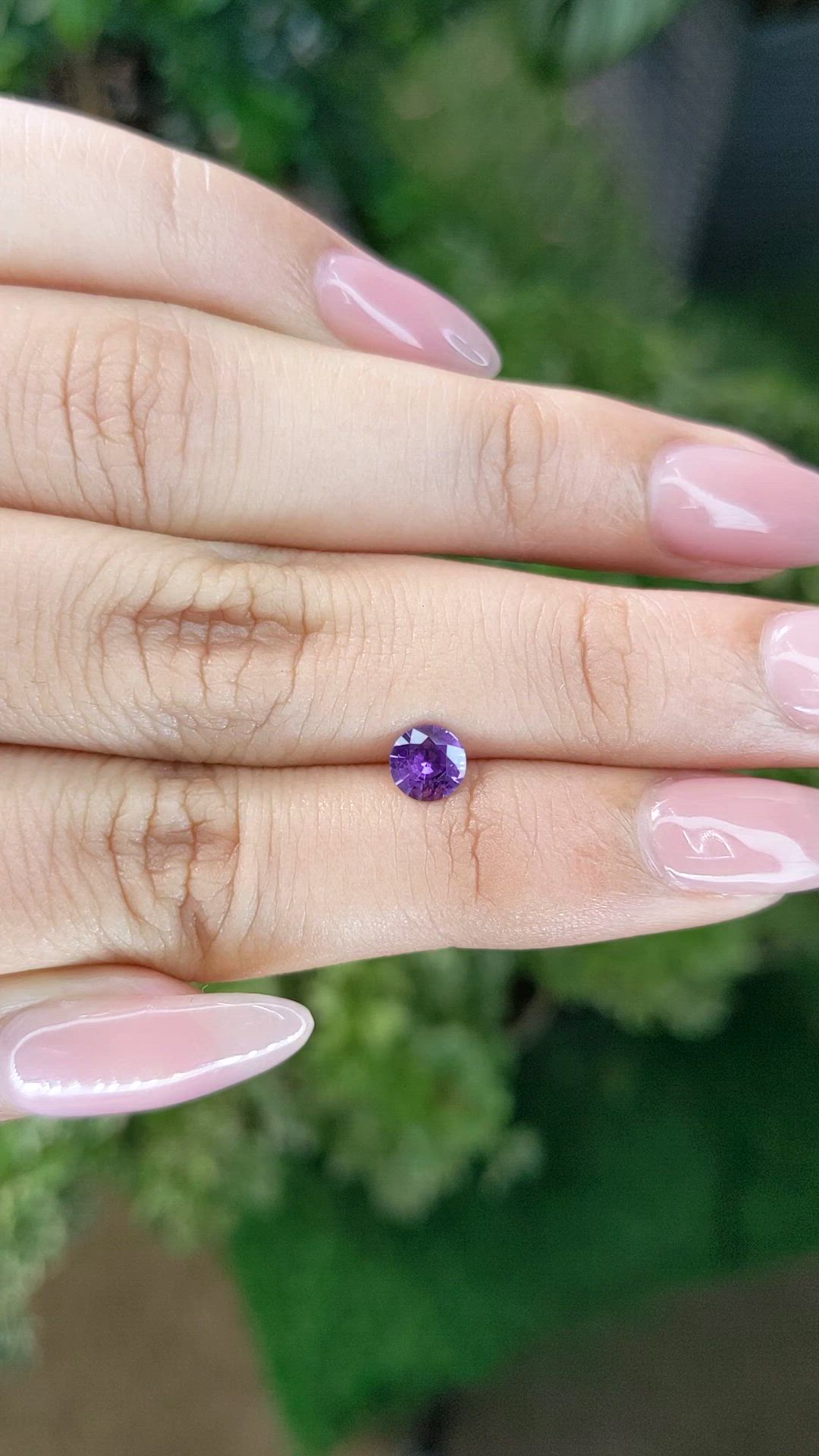 0.55 Ct. Purple Sapphire from Ceylon (Sri Lanka) Size Video