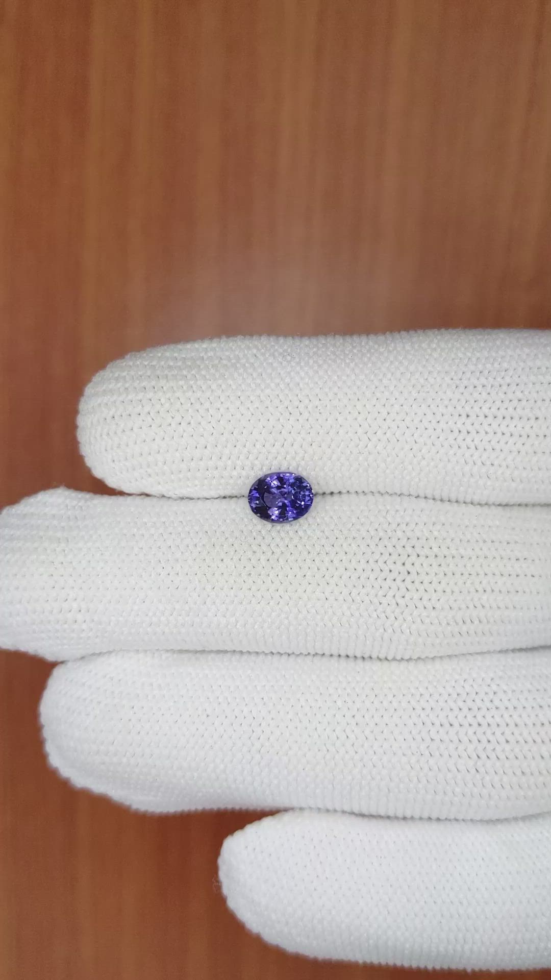 0.99 Ct. Violet Sapphire from Ceylon (Sri Lanka) Size Video