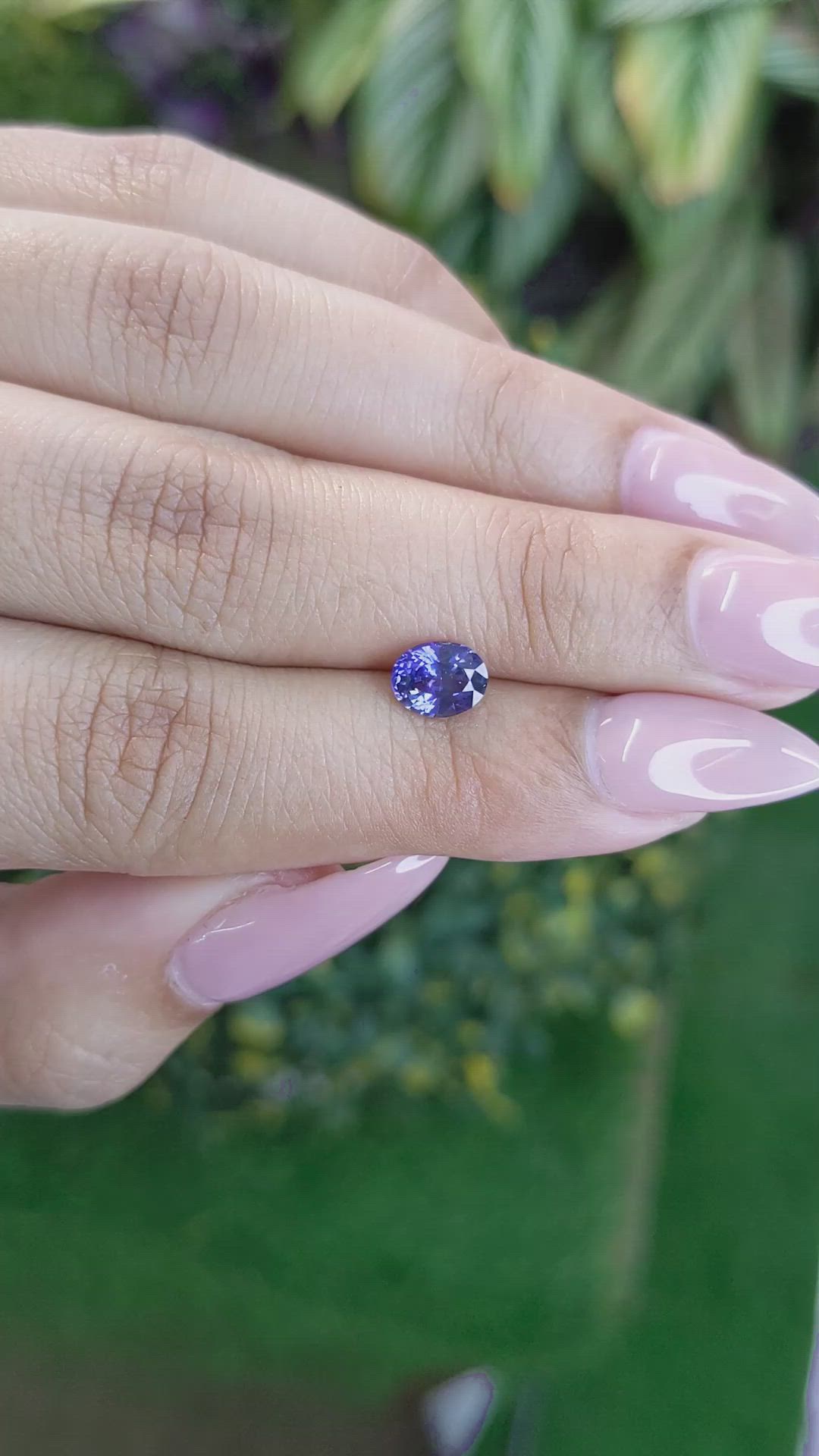 0.99 Ct. Violet Sapphire from Ceylon (Sri Lanka) Size Video
