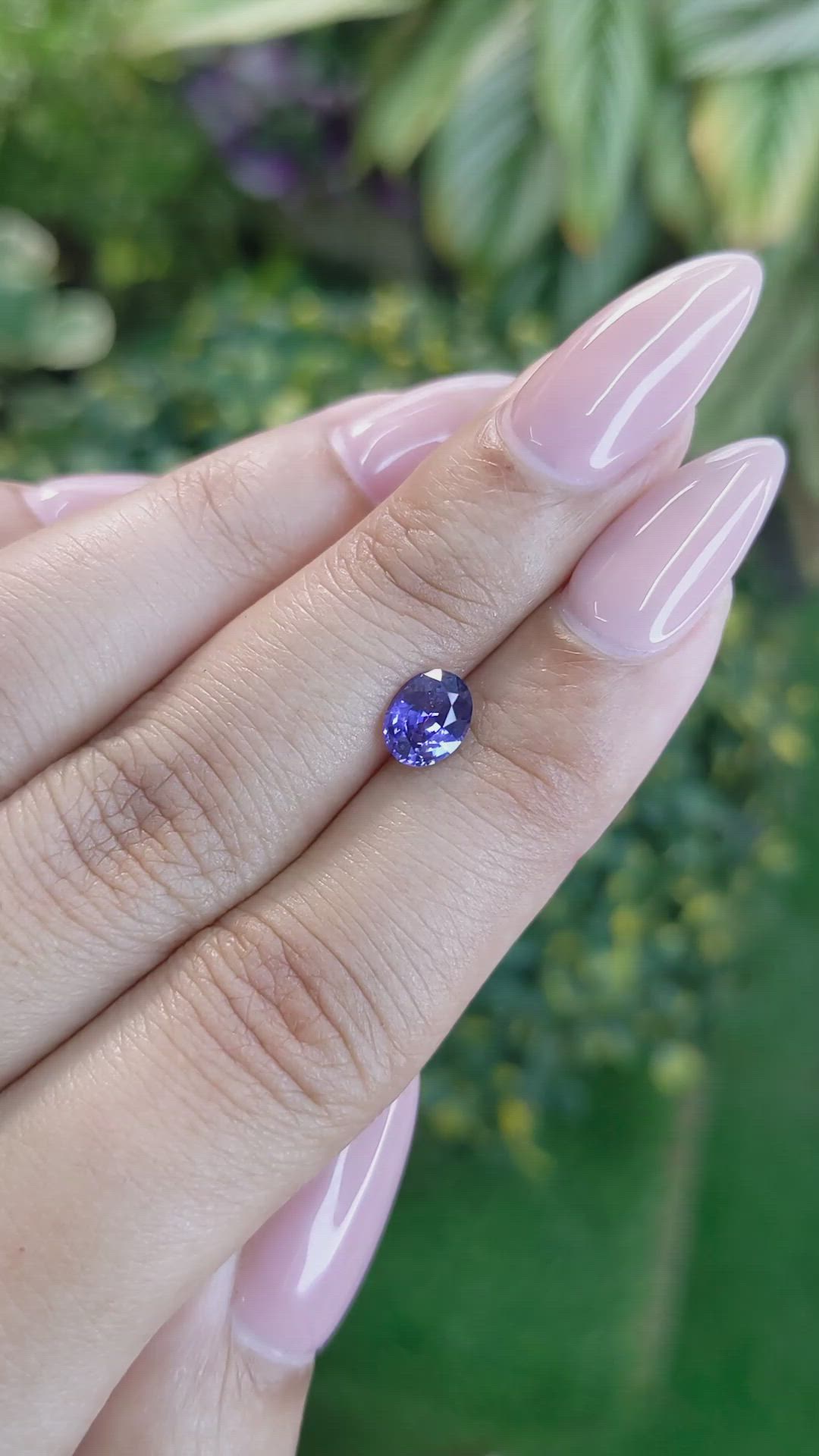 0.99 Ct. Violet Sapphire from Ceylon (Sri Lanka) Size Video