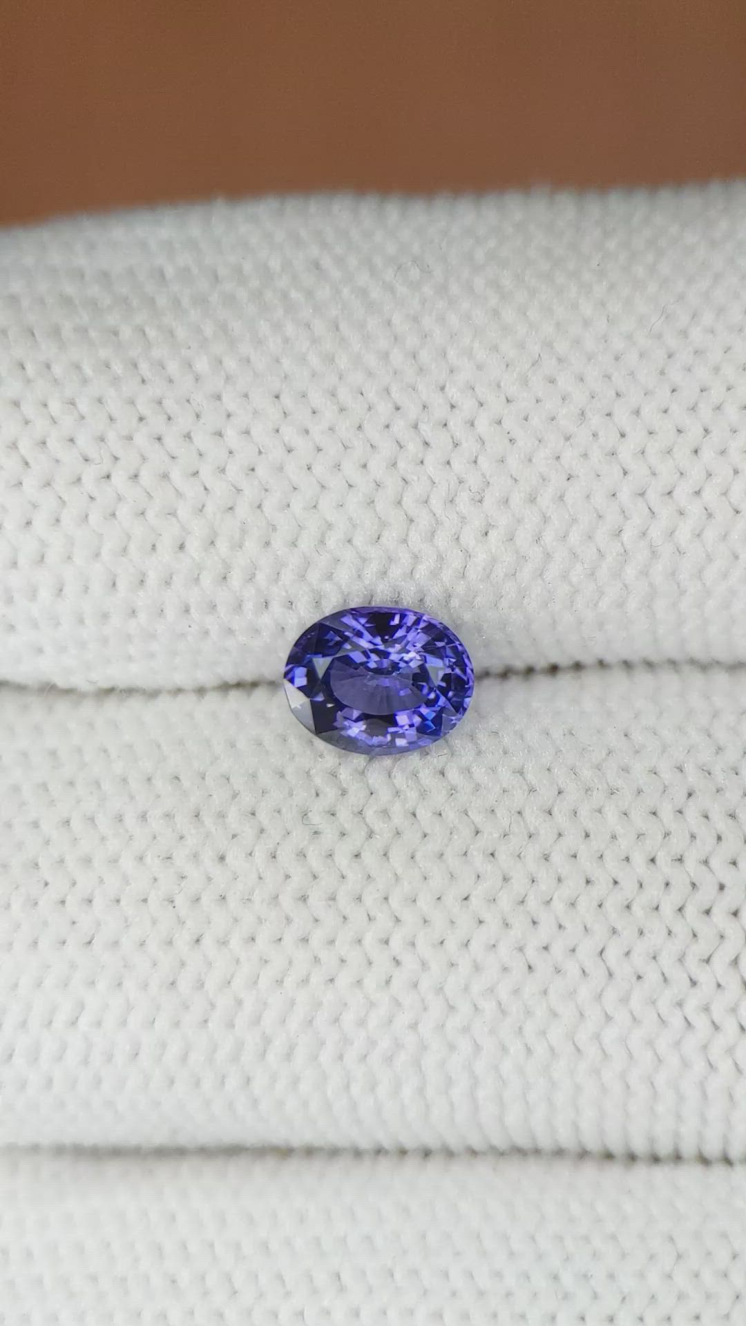 0.99 Ct. Violet Sapphire from Ceylon (Sri Lanka) Size Video
