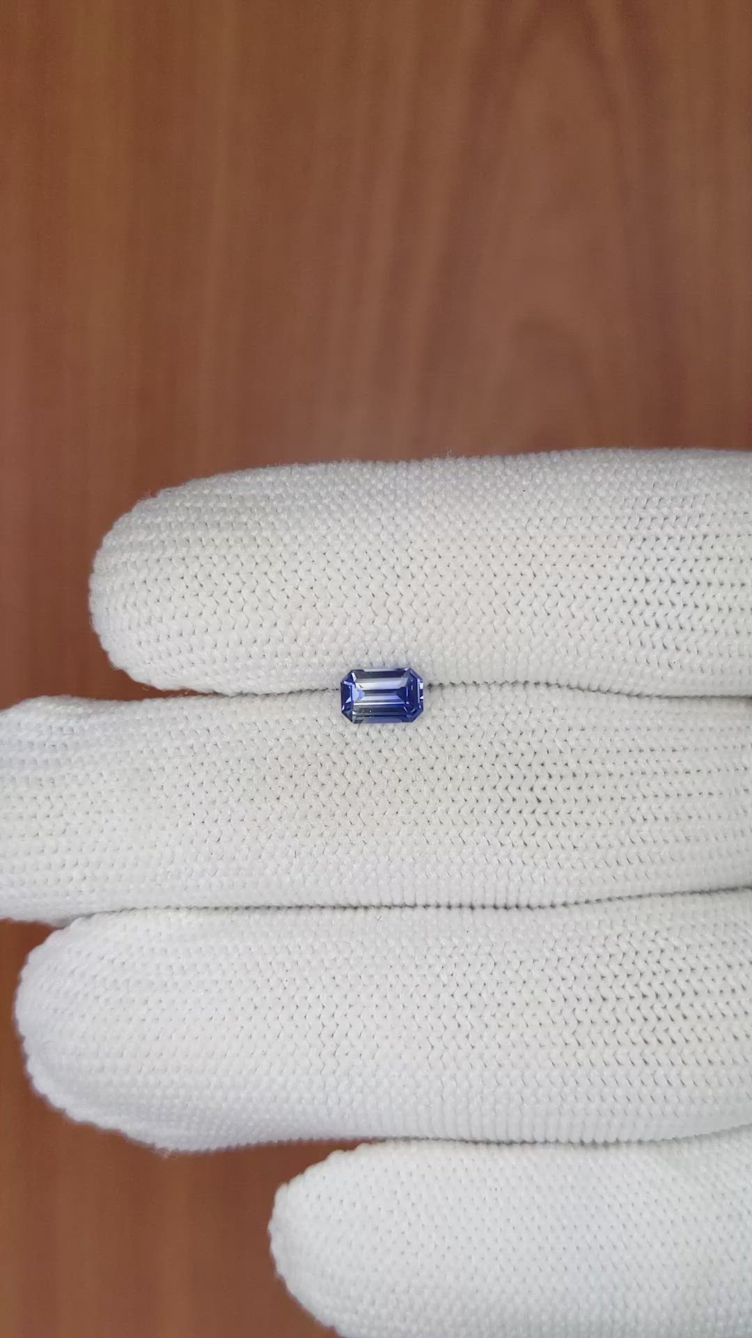 0.68 Ct. Blue Sapphire from Ceylon (Sri Lanka) Size Video