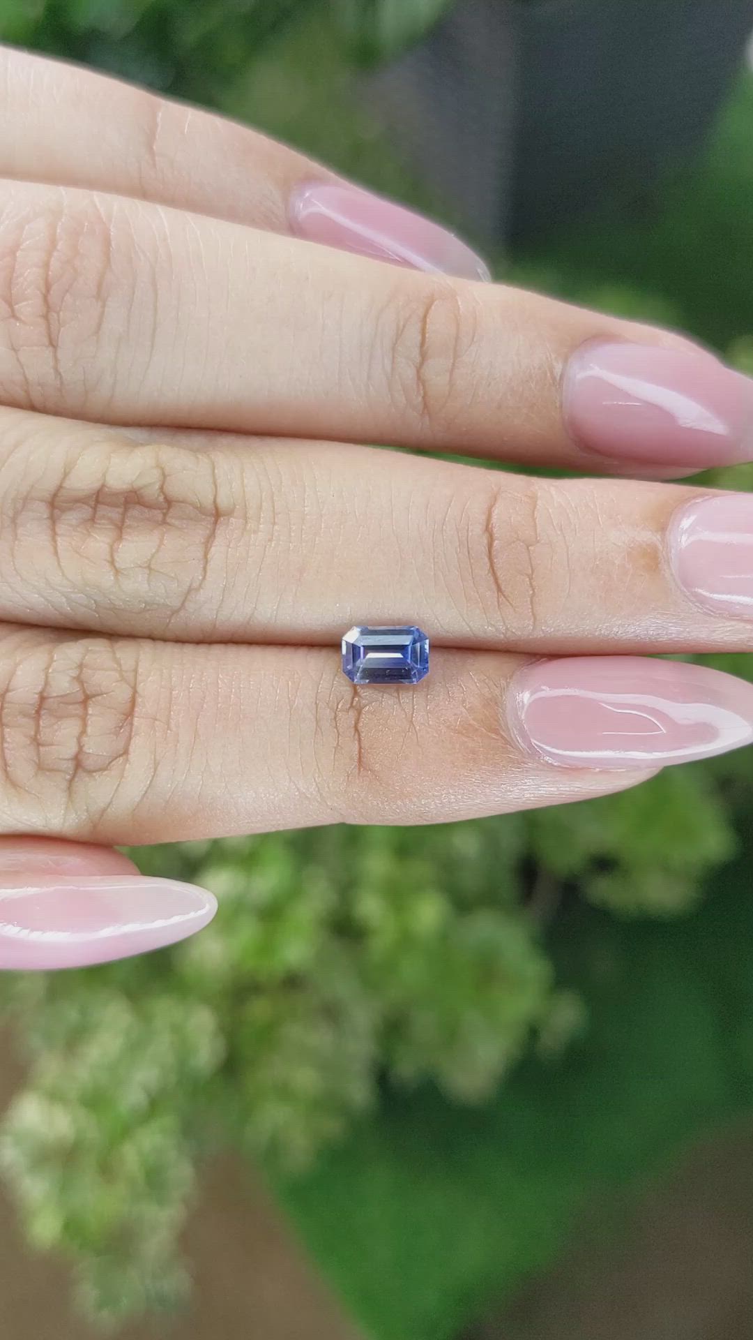 0.68 Ct. Blue Sapphire from Ceylon (Sri Lanka) Size Video