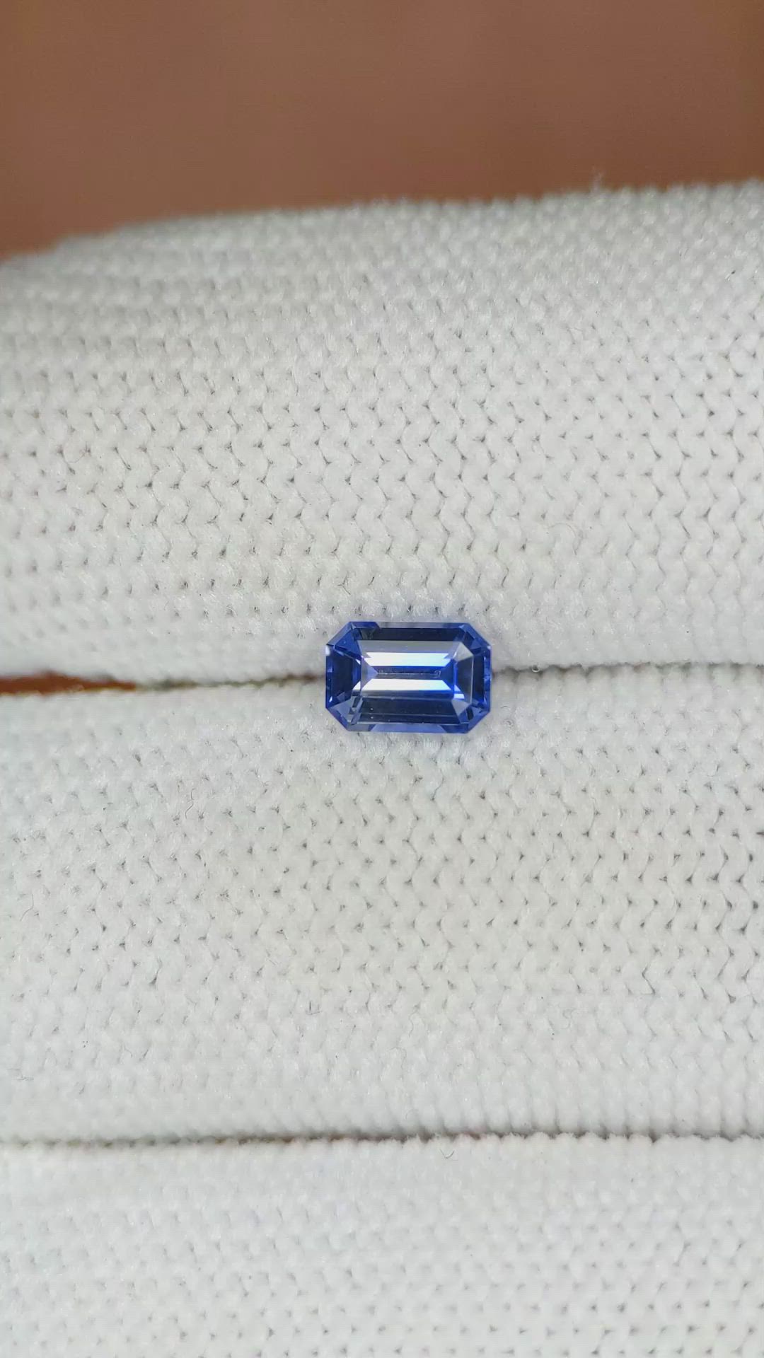 0.68 Ct. Blue Sapphire from Ceylon (Sri Lanka) Size Video