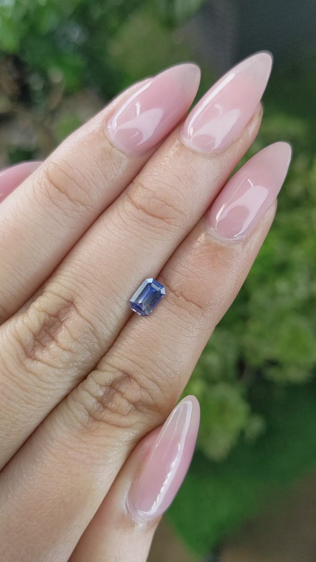 0.68 Ct. Blue Sapphire from Ceylon (Sri Lanka) Size Video