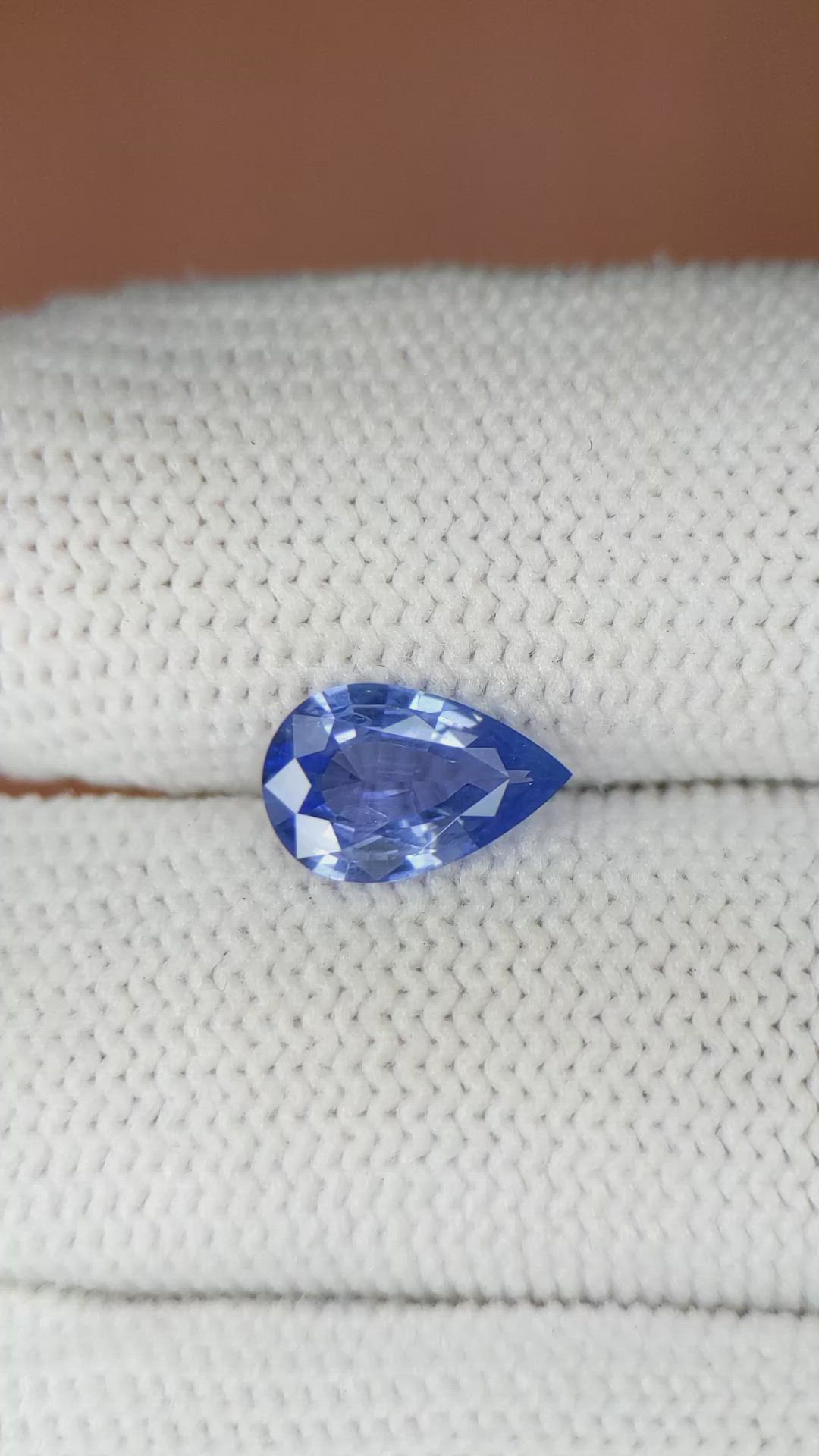 1.45 Ct. Blue Sapphire from Ceylon (Sri Lanka) Size Video