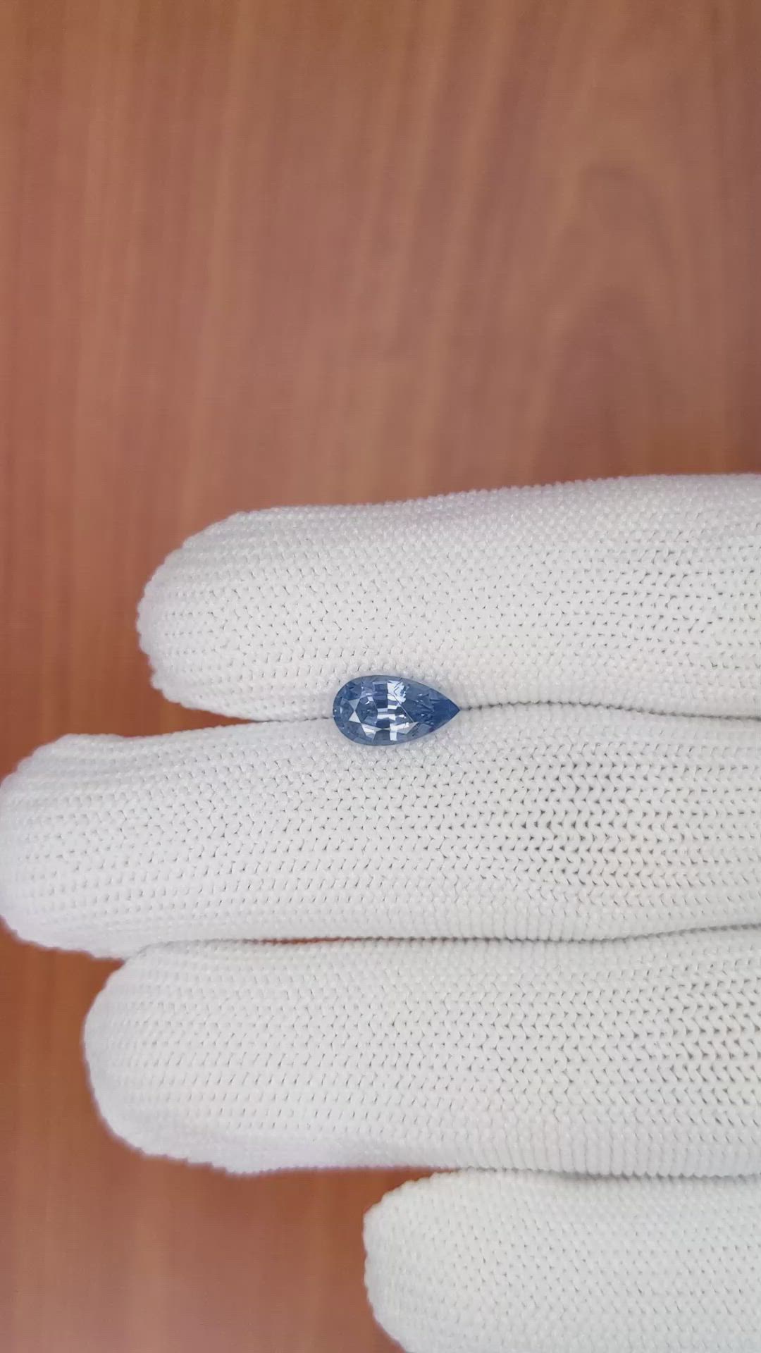 1.44 Ct. Blue Sapphire from Ceylon (Sri Lanka) Size Video