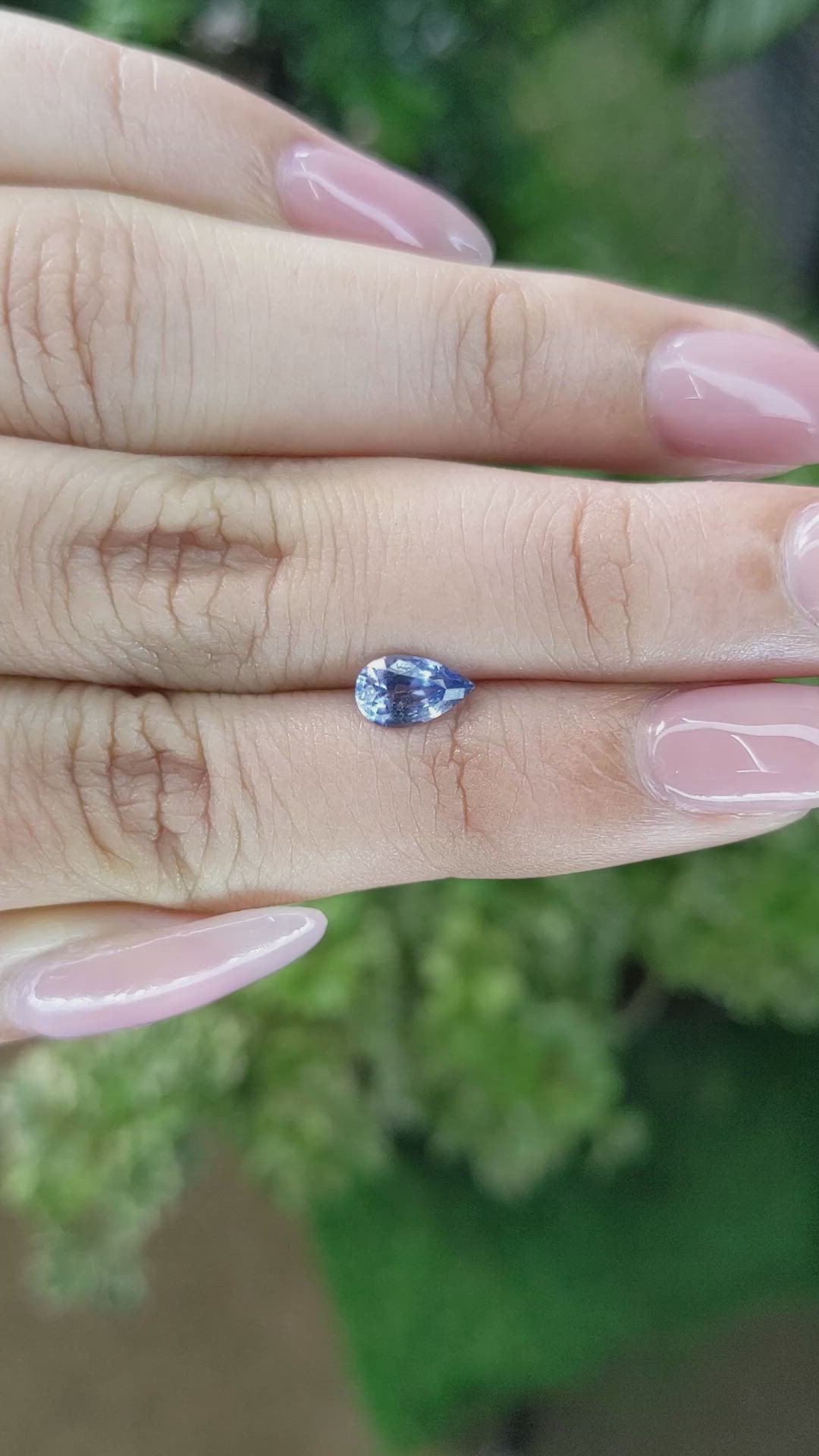 0.81 Ct. Blue Sapphire from Ceylon (Sri Lanka) Size Video