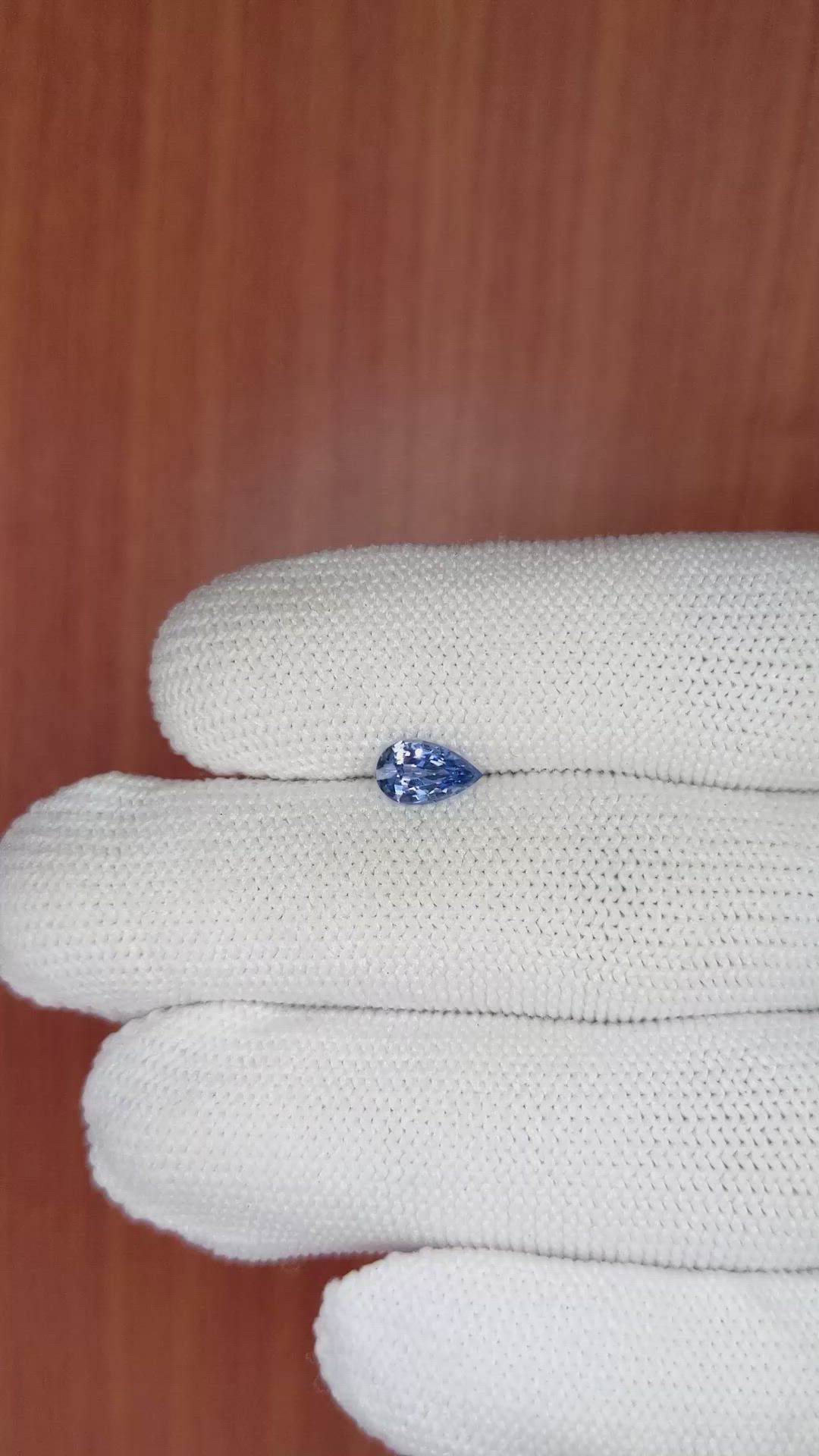 0.81 Ct. Blue Sapphire from Ceylon (Sri Lanka) Size Video