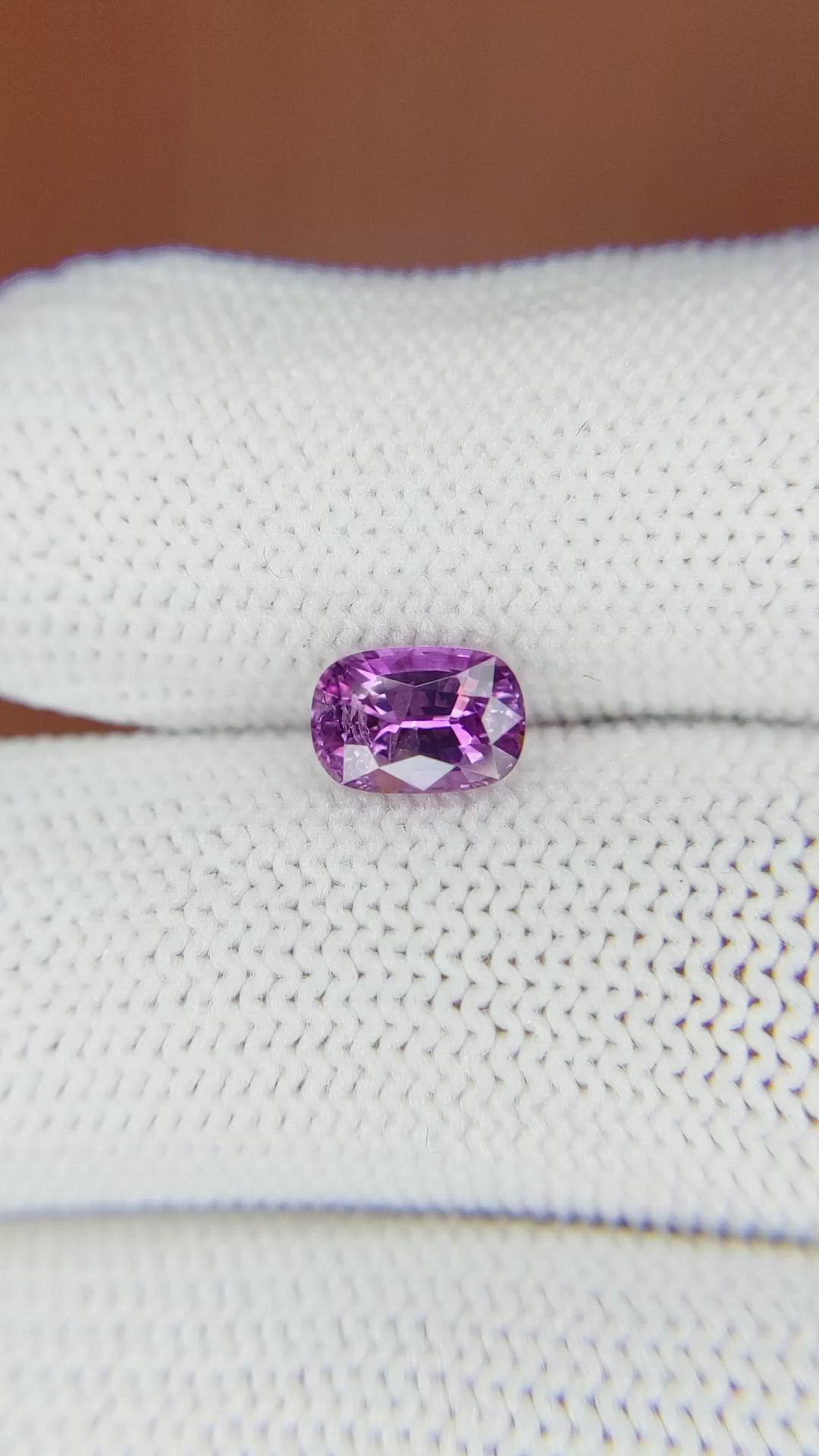 1.33 Ct. Purplish Pink Sapphire from Ceylon (Sri Lanka) Size Video