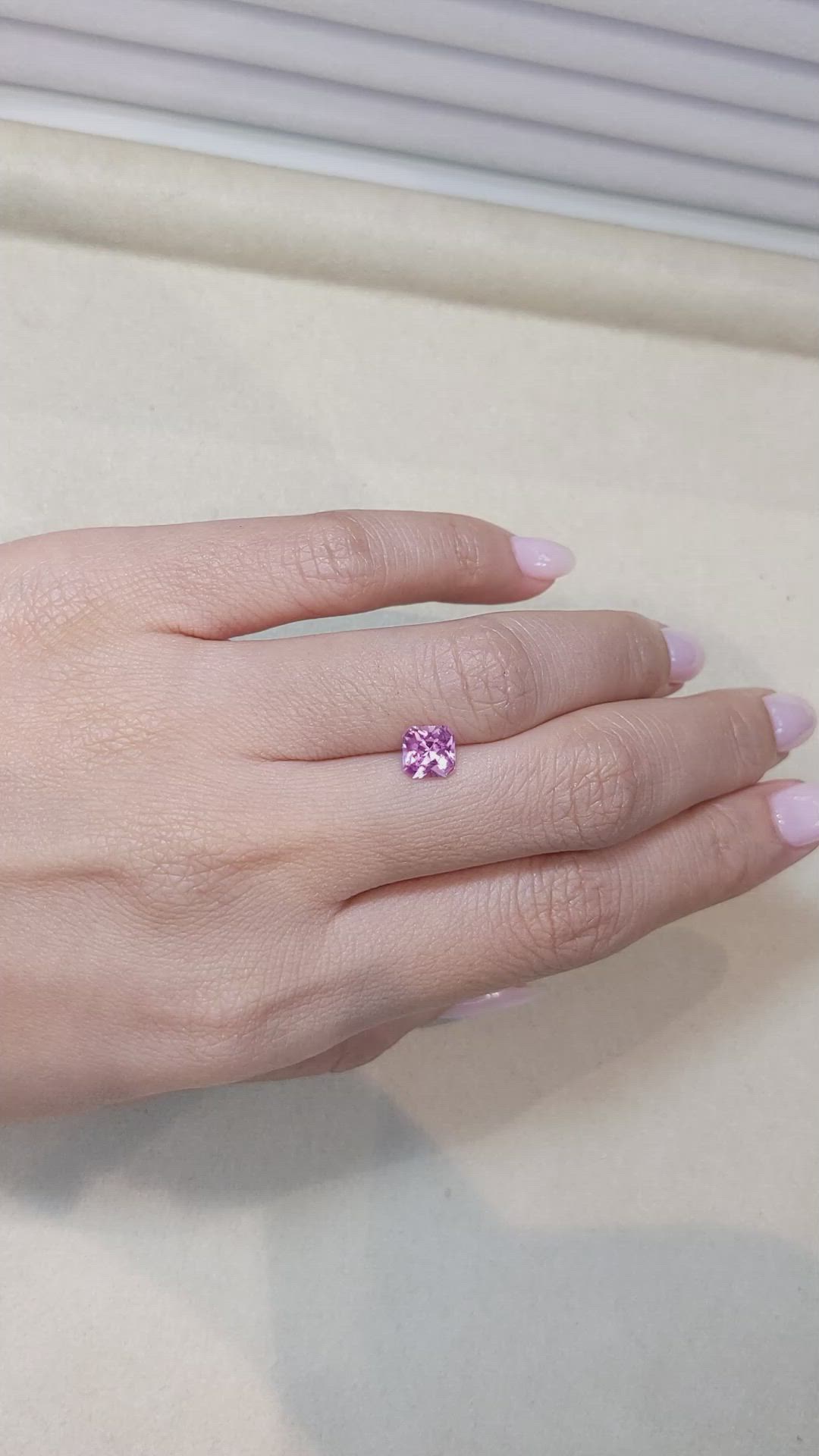 1.25 Ct. Pink Sapphire from Ceylon (Sri Lanka) Size Video