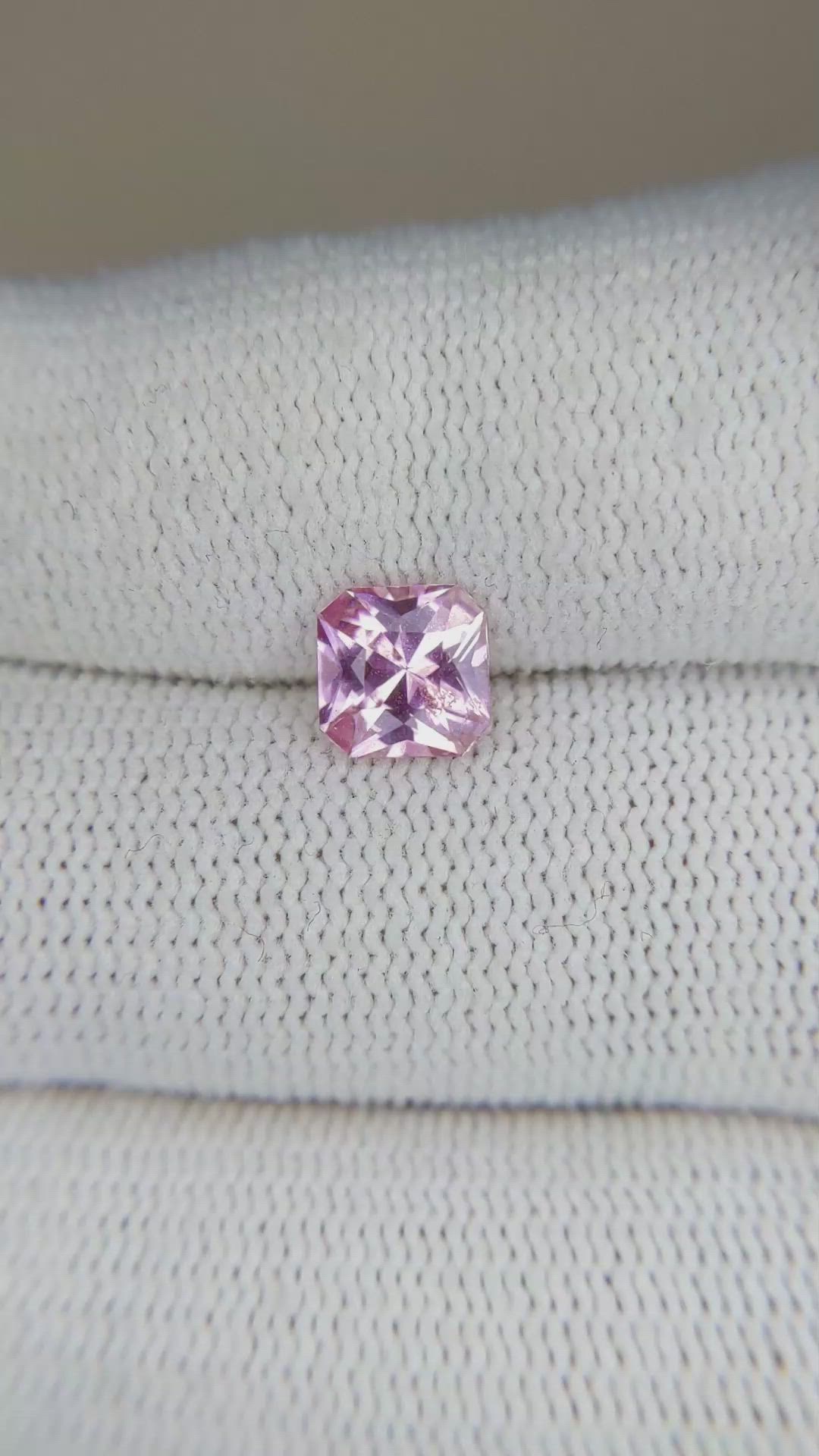 1.25 Ct. Pink Sapphire from Ceylon (Sri Lanka) Size Video