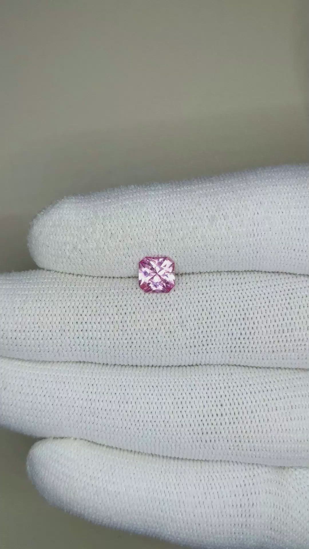 1.25 Ct. Pink Sapphire from Ceylon (Sri Lanka) Size Video