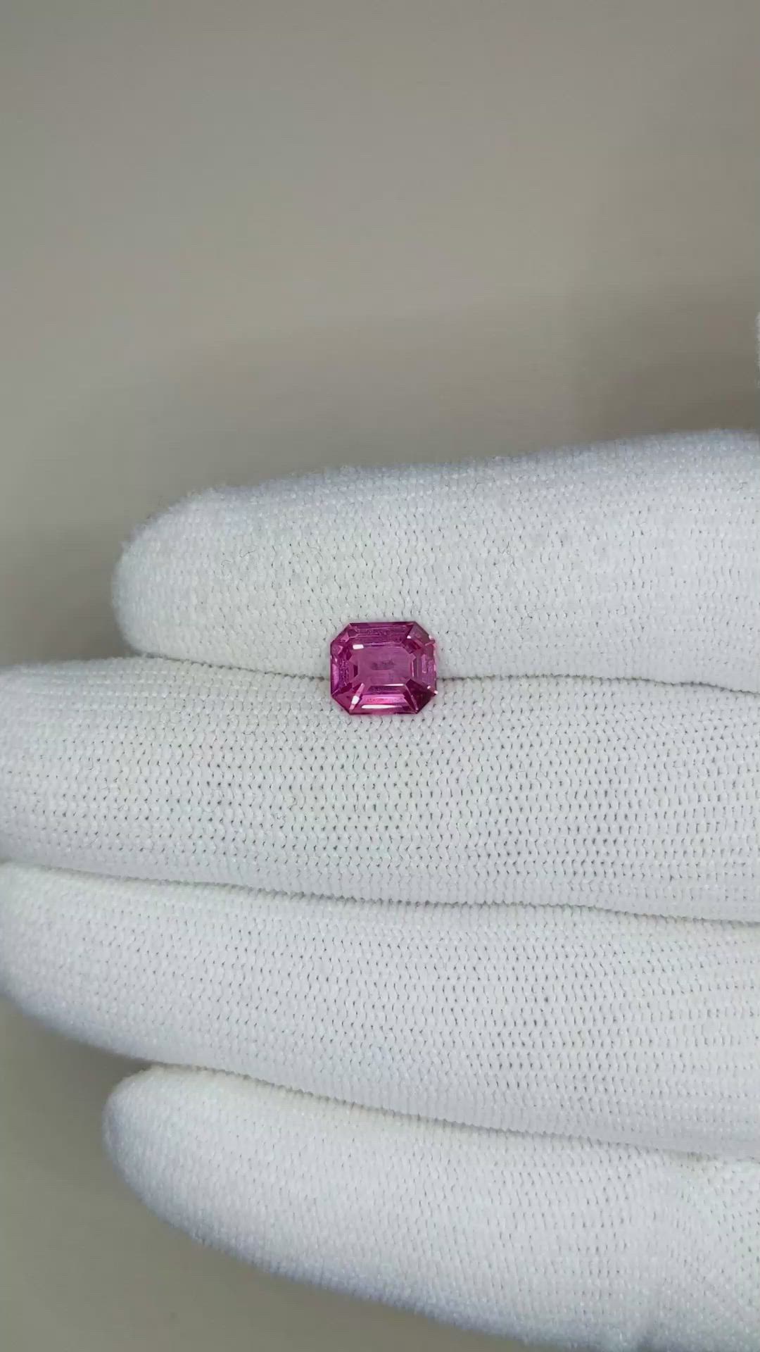 2.07 Ct. Purplish Pink Sapphire from Ceylon (Sri Lanka) Size Video