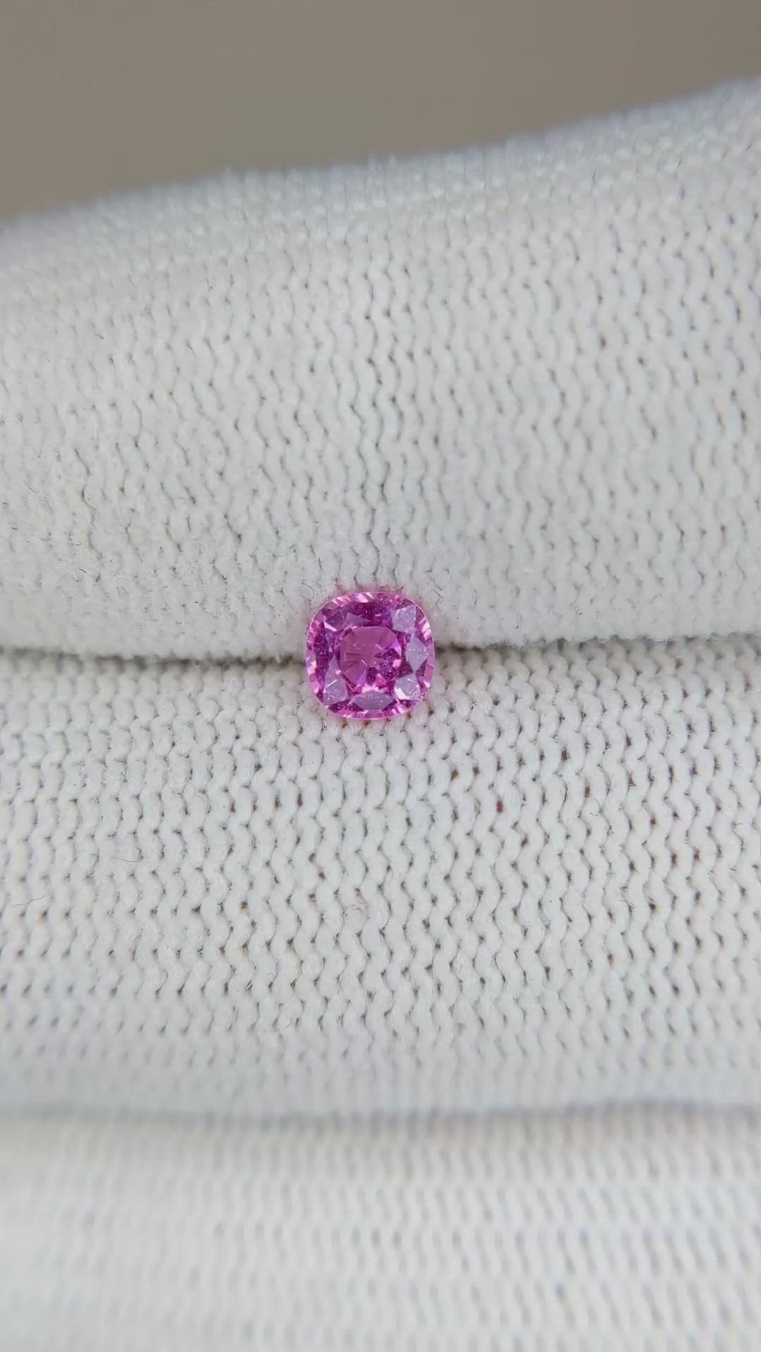 0.41 Ct. Purplish Pink Sapphire from Ceylon (Sri Lanka) Size Video