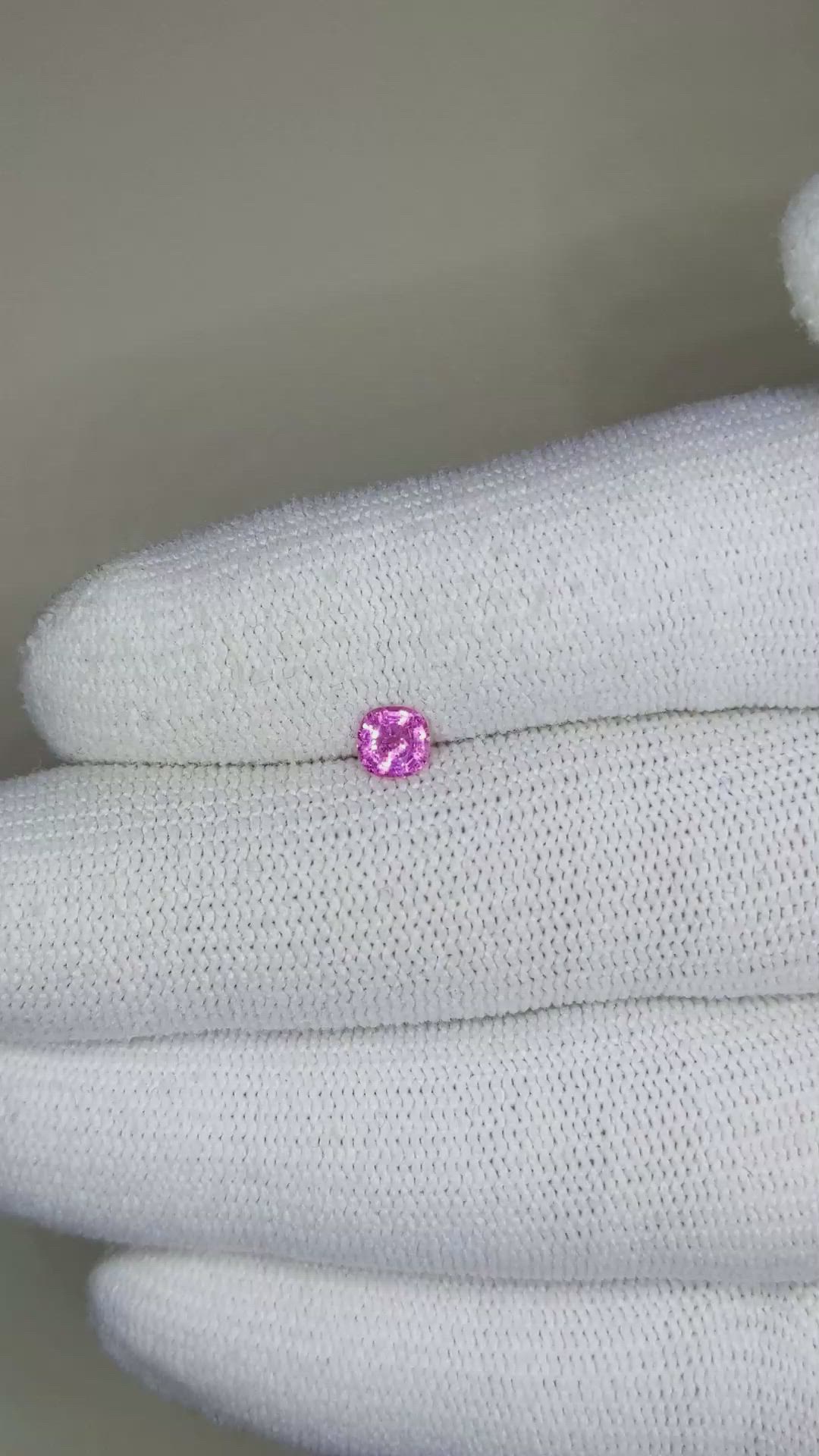 0.41 Ct. Purplish Pink Sapphire from Ceylon (Sri Lanka) Size Video