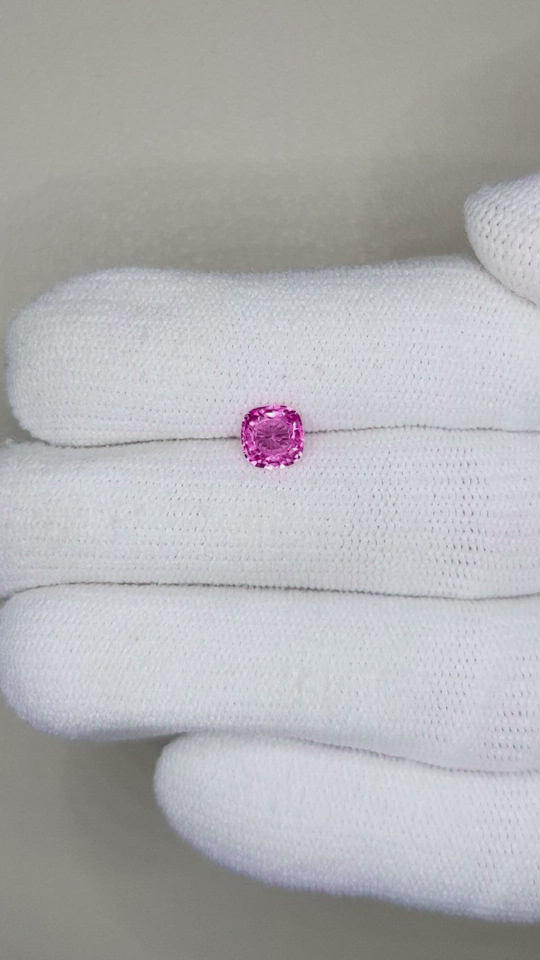 0.84 Ct. Pink Sapphire from Ceylon (Sri Lanka) Size Video