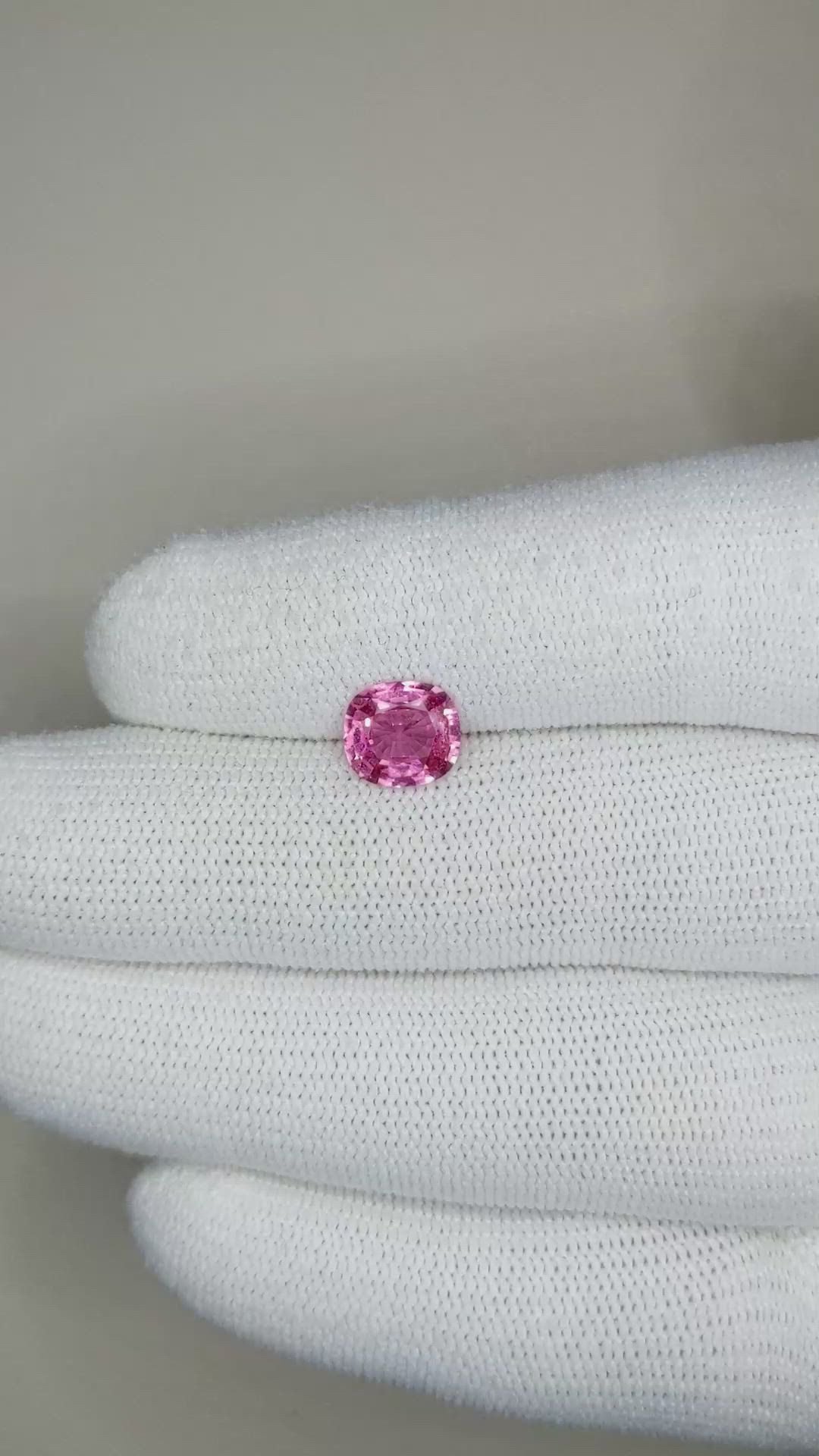 1.74 Ct. Pink Sapphire from Ceylon (Sri Lanka) Size Video