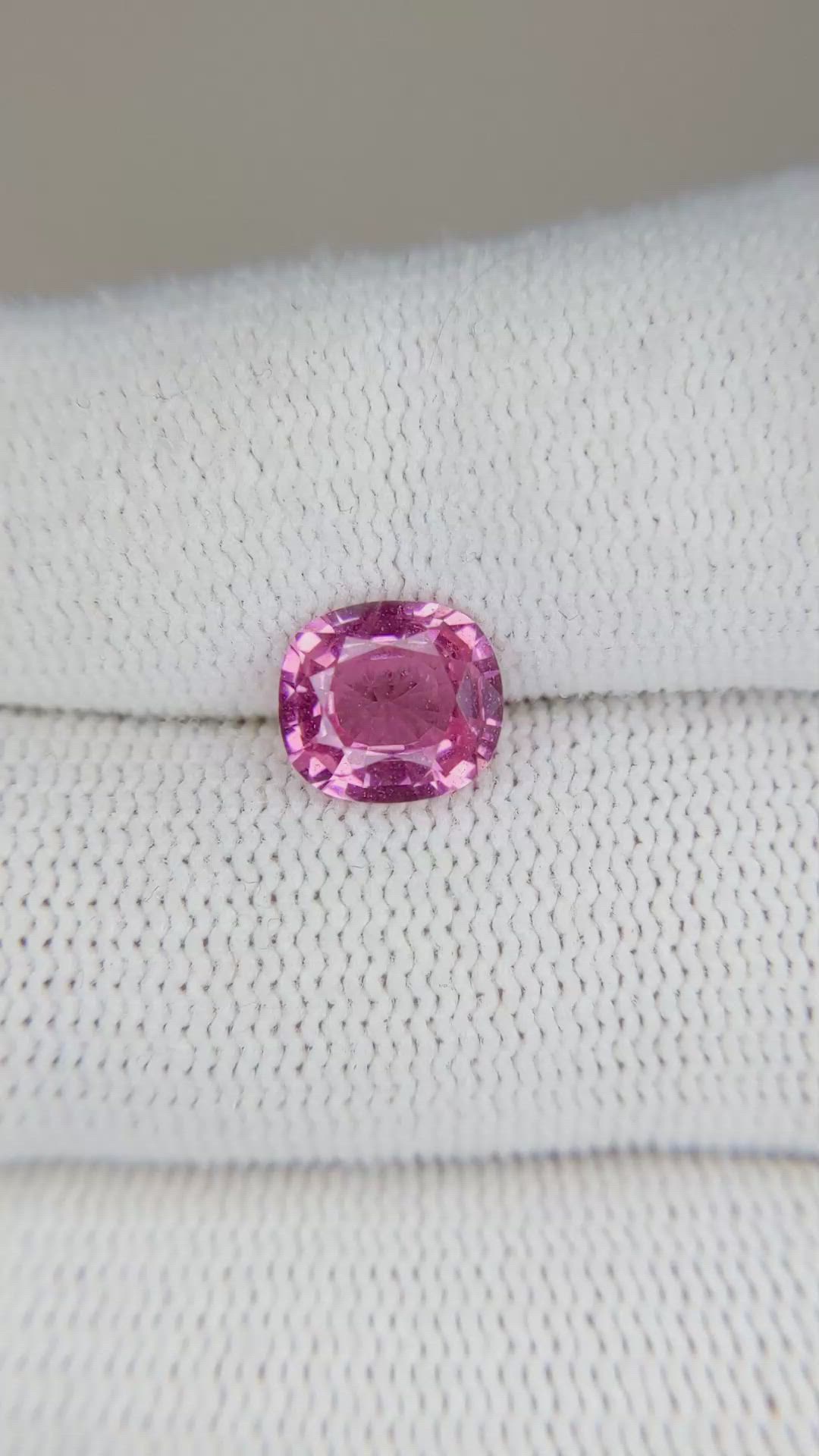 1.74 Ct. Pink Sapphire from Ceylon (Sri Lanka) Size Video