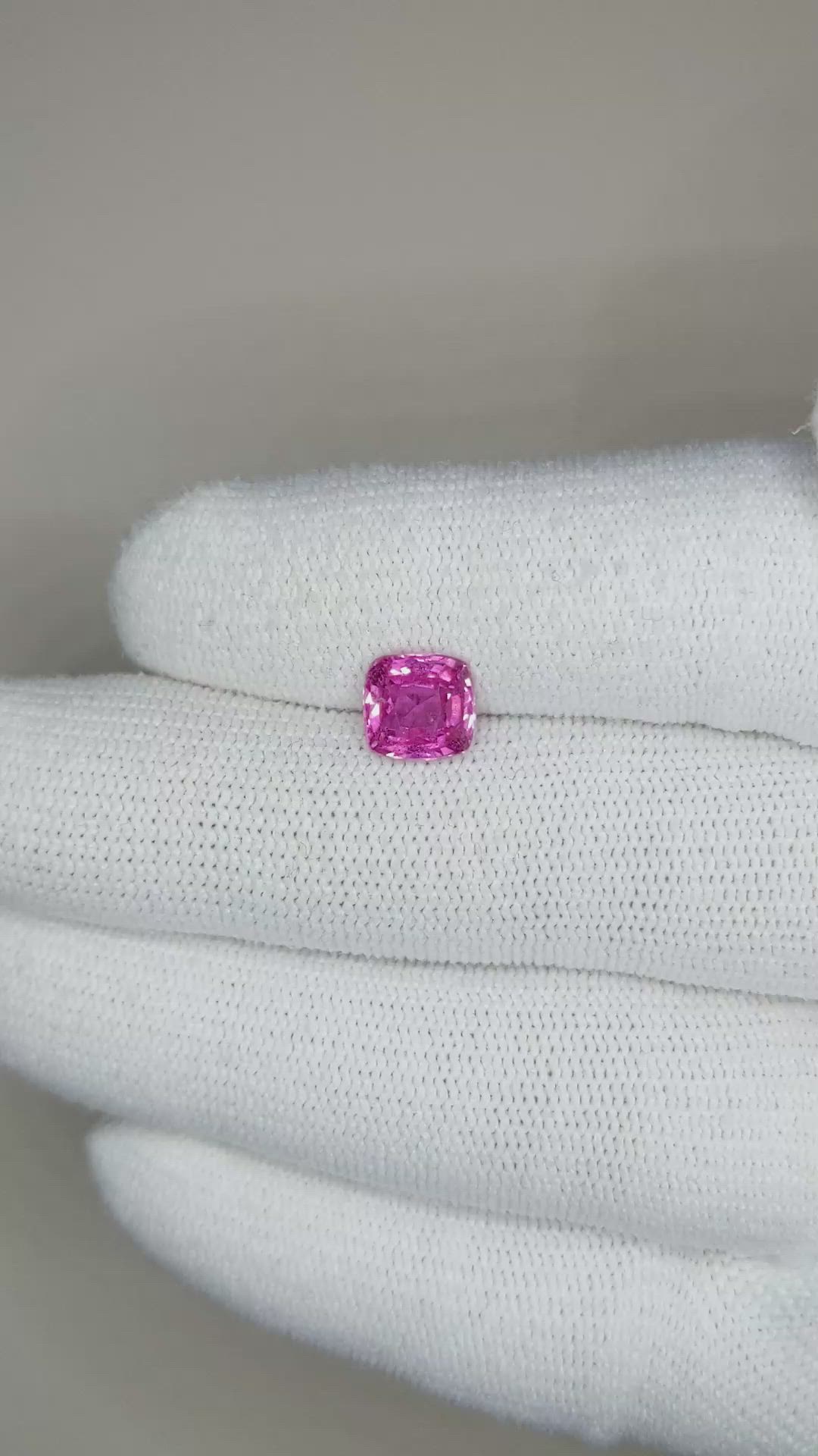 2.10 Ct. Pink Sapphire from Ceylon (Sri Lanka) Size Video