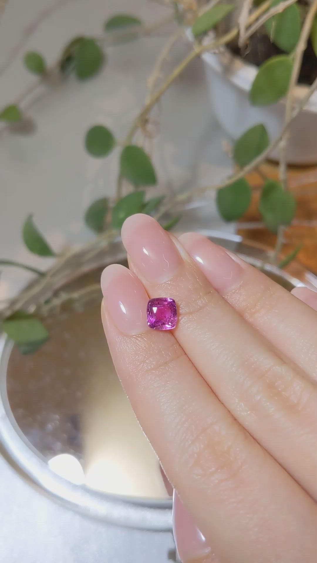 2.10 Ct. Pink Sapphire from Ceylon (Sri Lanka) Size Video