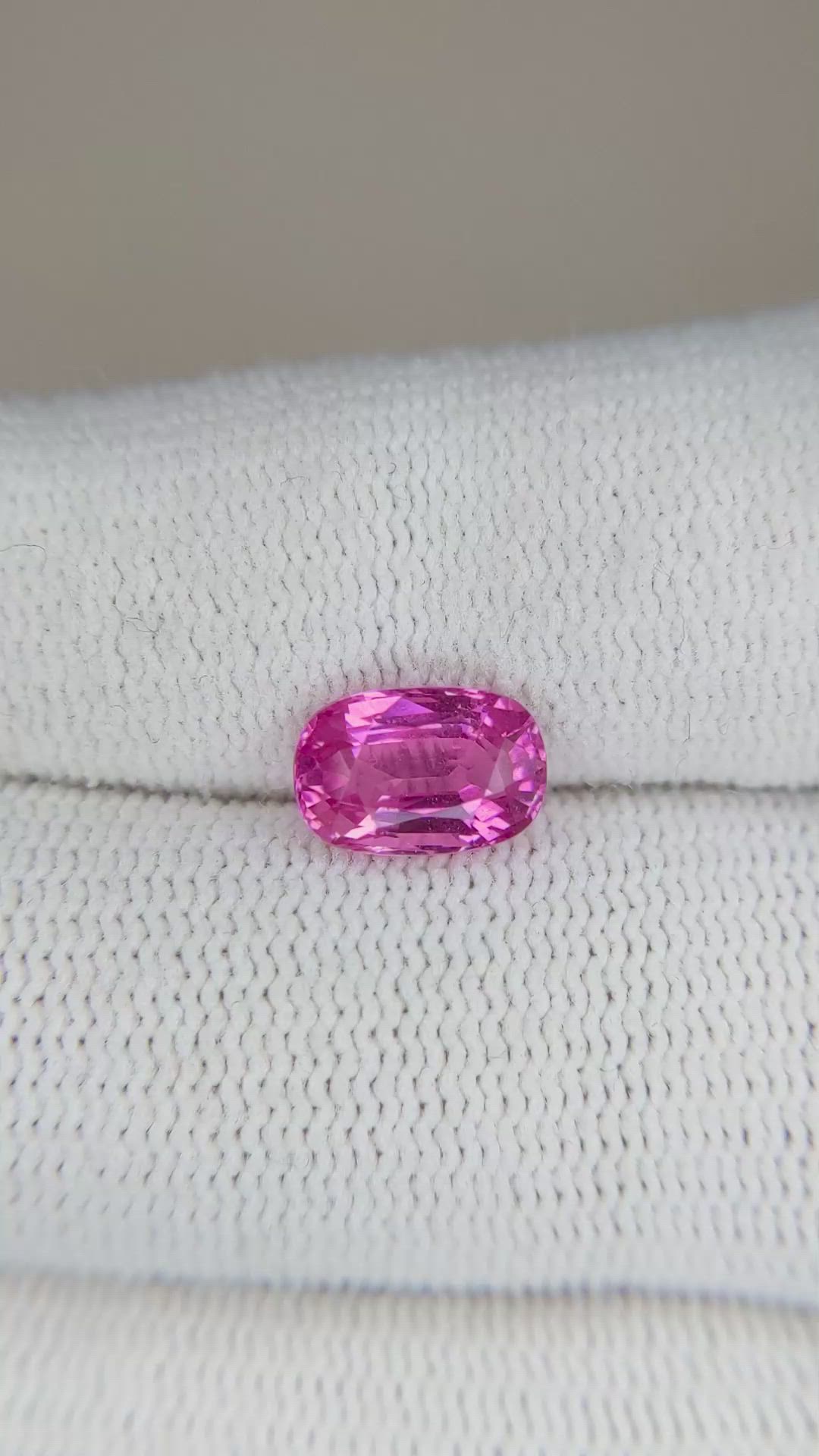 2.11 Ct. Pink Sapphire from Ceylon (Sri Lanka) Size Video