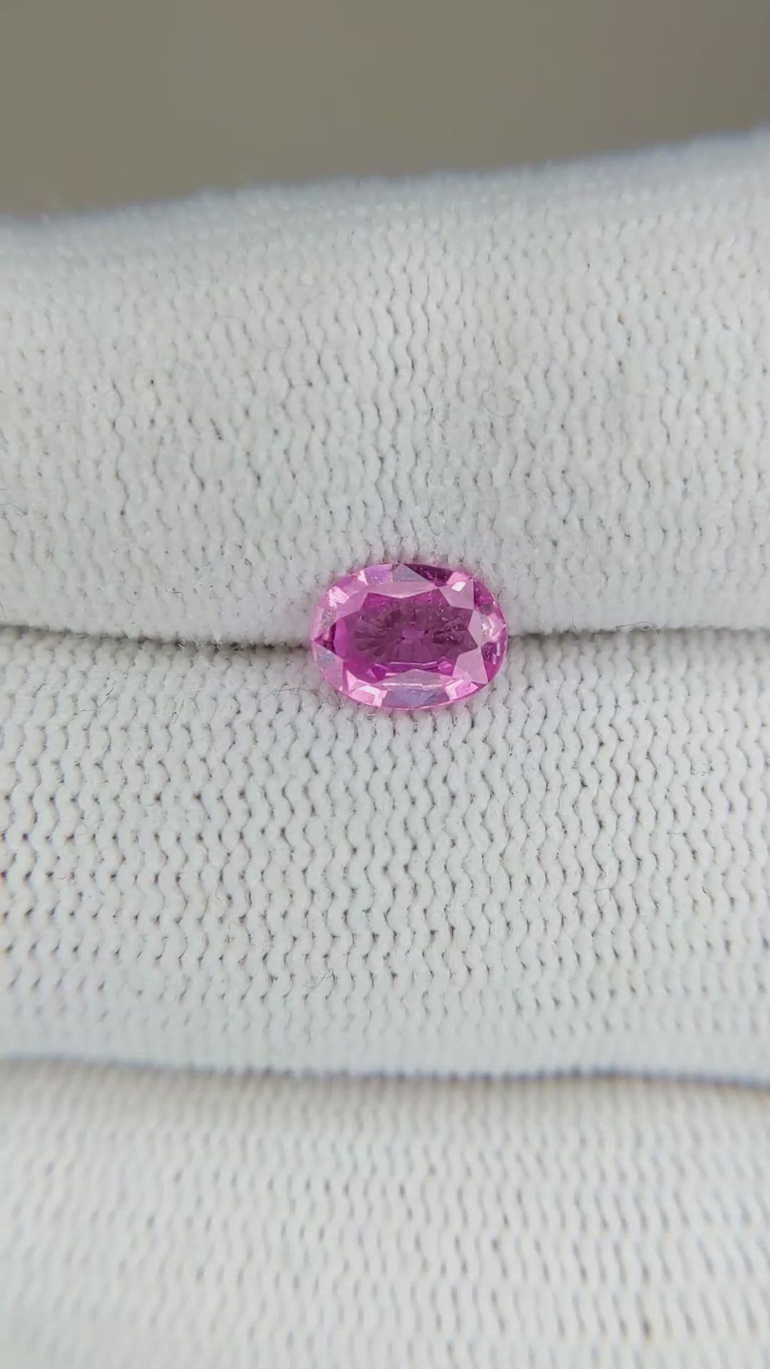 0.77 Ct. Pink Sapphire from Ceylon (Sri Lanka) Size Video