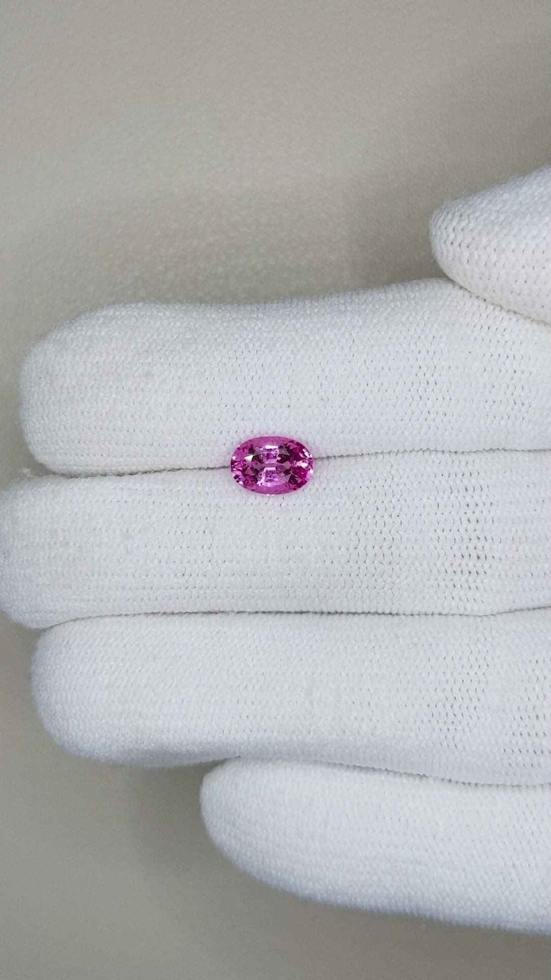 1.14 Ct. Purplish Pink Sapphire from Ceylon (Sri Lanka) Size Video