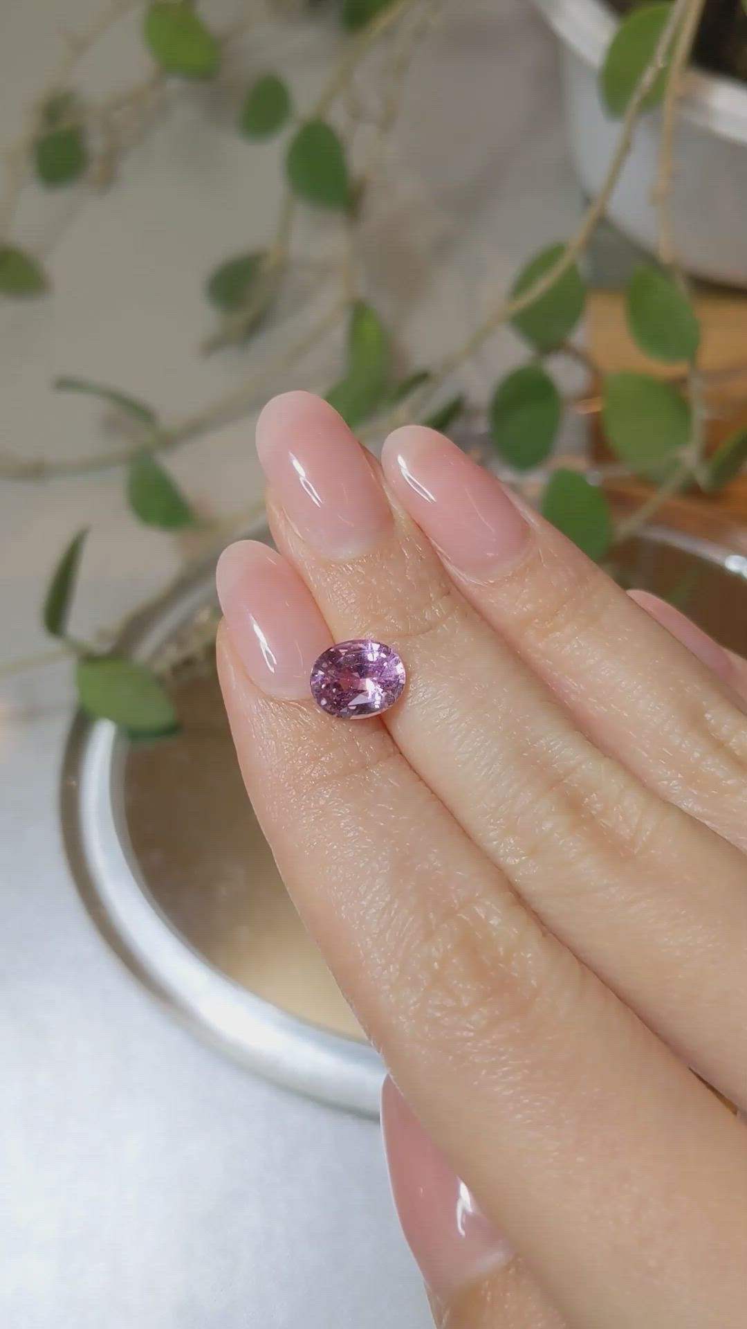 2.59 Ct. Pink Sapphire from Ceylon (Sri Lanka) Size Video