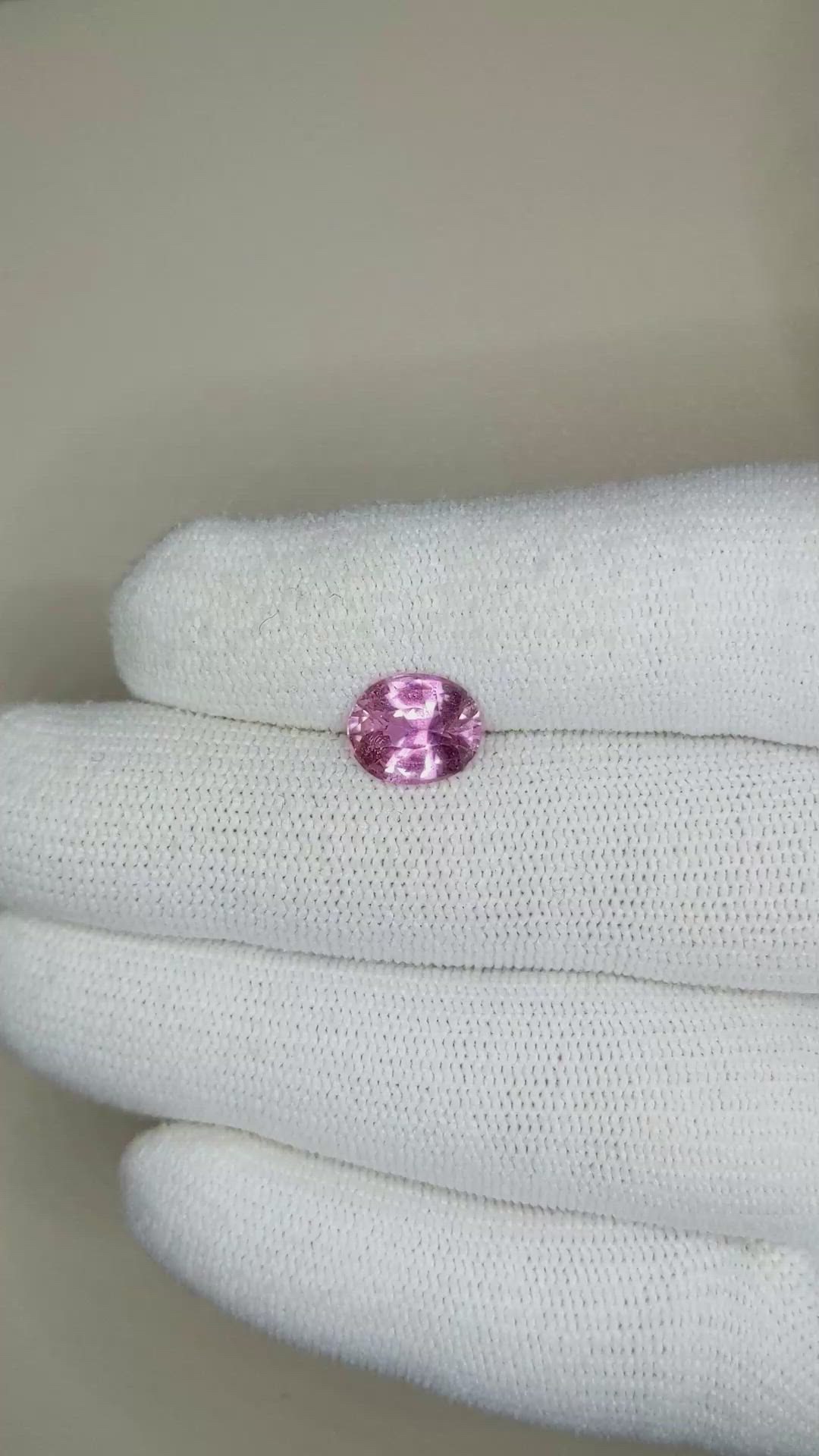 2.59 Ct. Pink Sapphire from Ceylon (Sri Lanka) Size Video