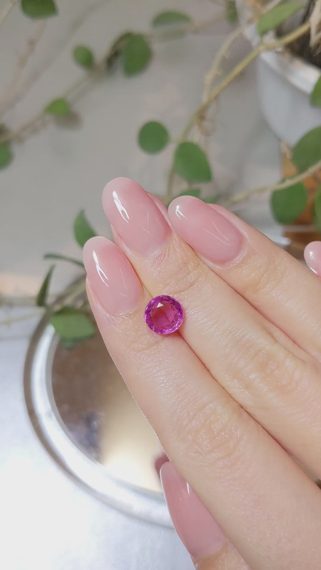 2.43 Ct. Pink Sapphire from Ceylon (Sri Lanka) Size Video