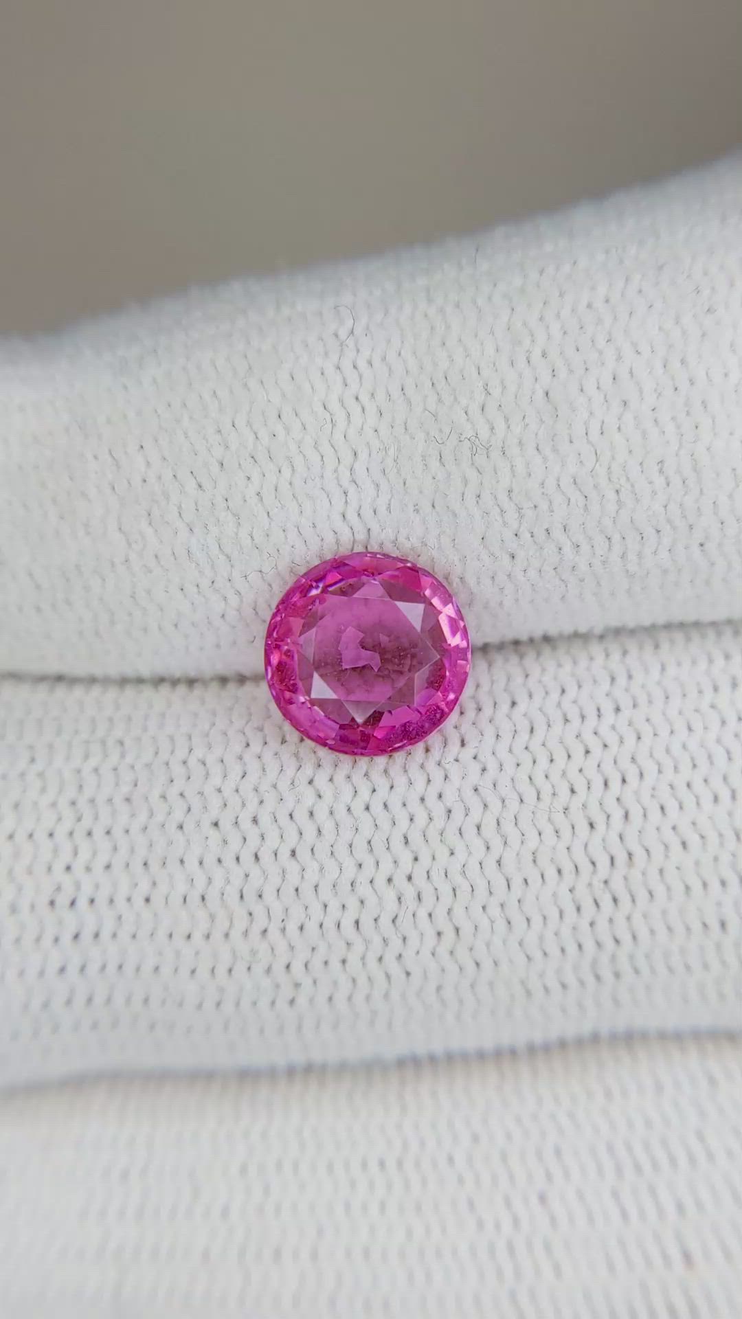 2.43 Ct. Pink Sapphire from Ceylon (Sri Lanka) Size Video