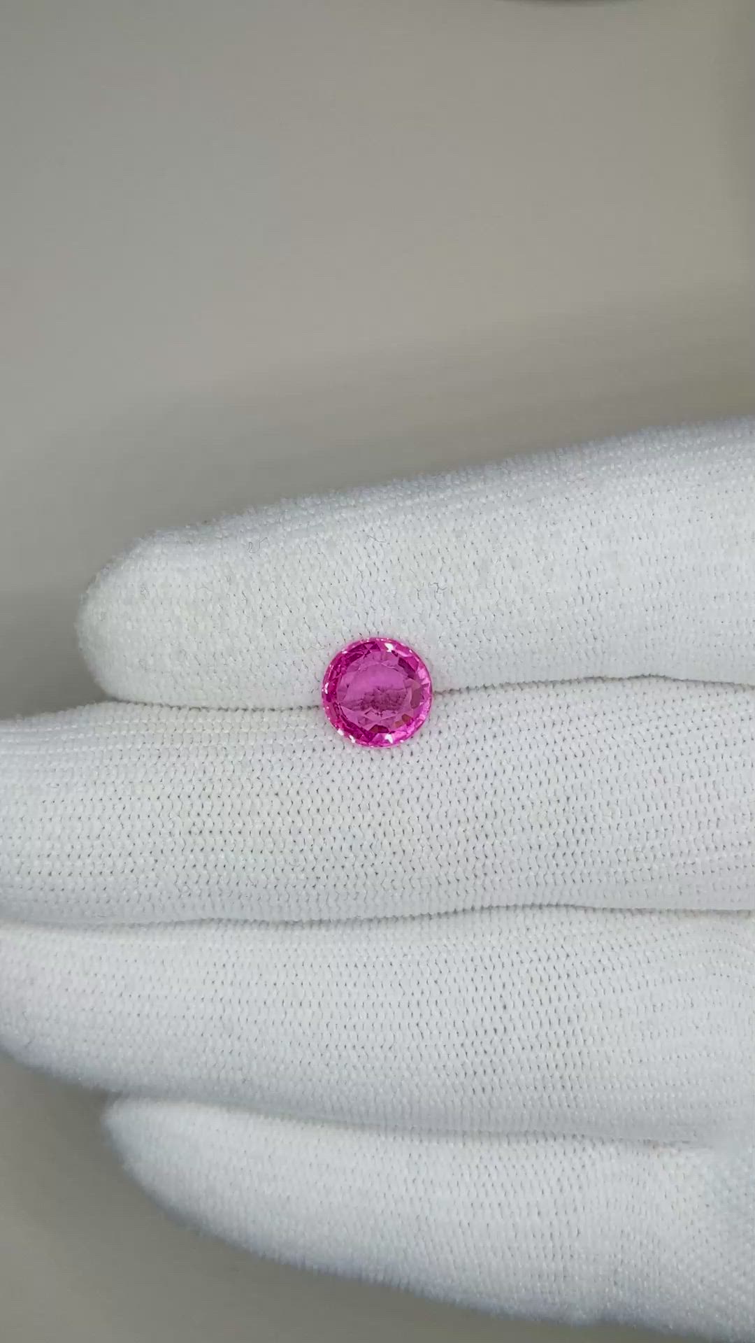 2.43 Ct. Pink Sapphire from Ceylon (Sri Lanka) Size Video