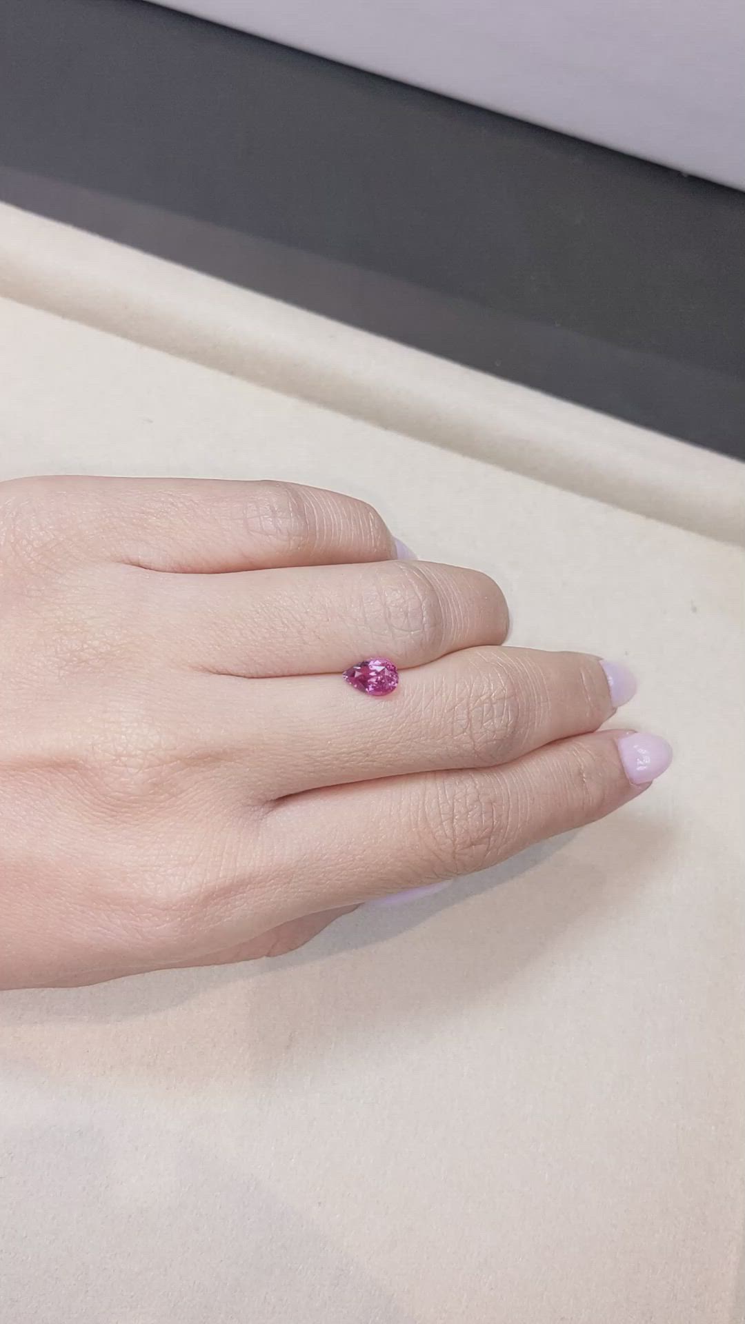 1.38 Ct. Pink Sapphire from Ceylon (Sri Lanka) Size Video